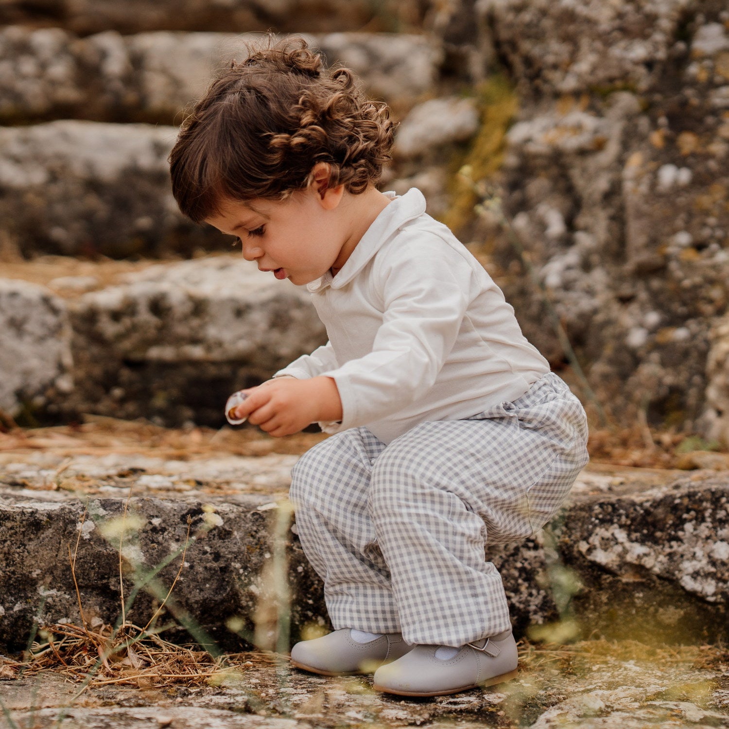 Baby Cloud Gingham Trousers