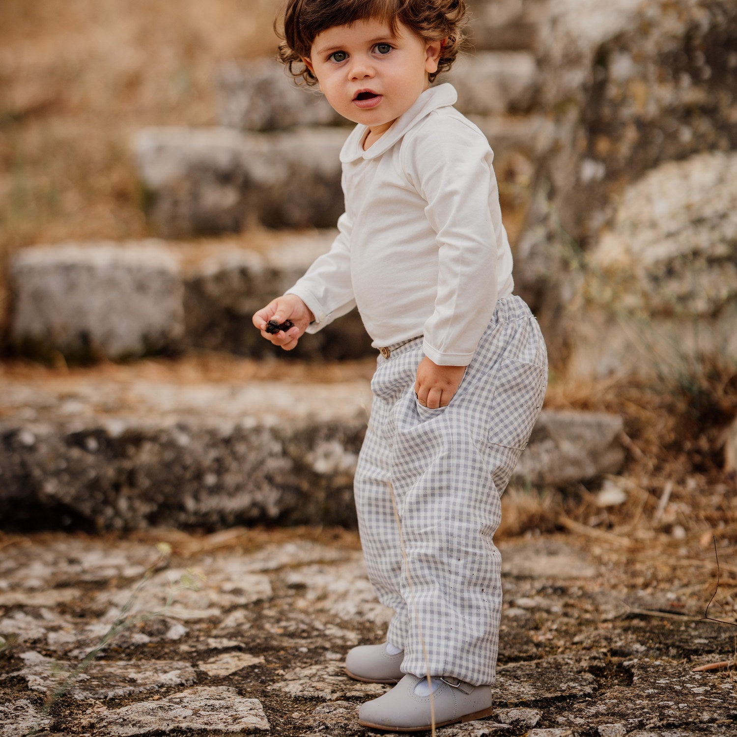 Baby Cloud Gingham Trousers