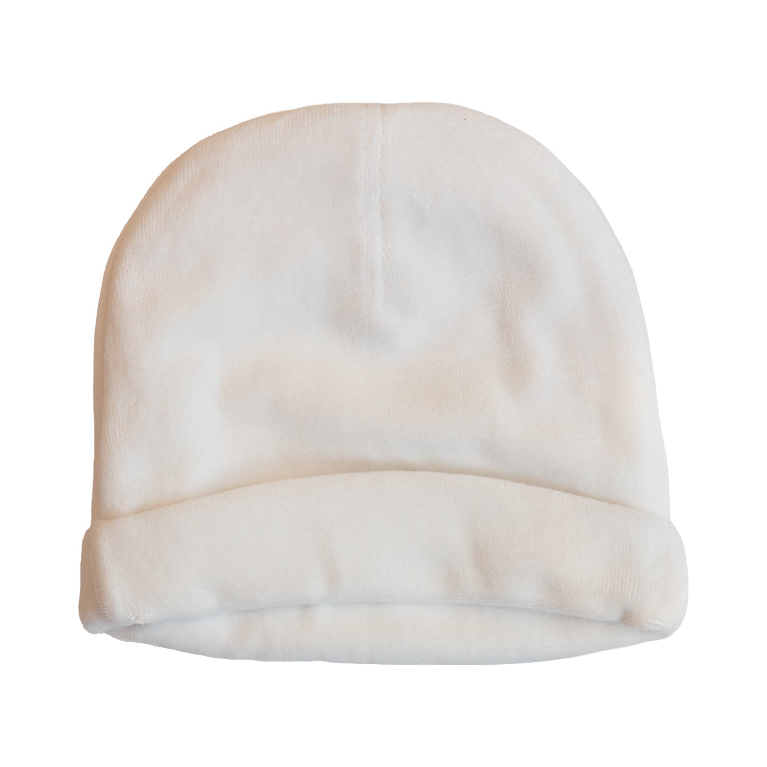 Baby White Velour Hat