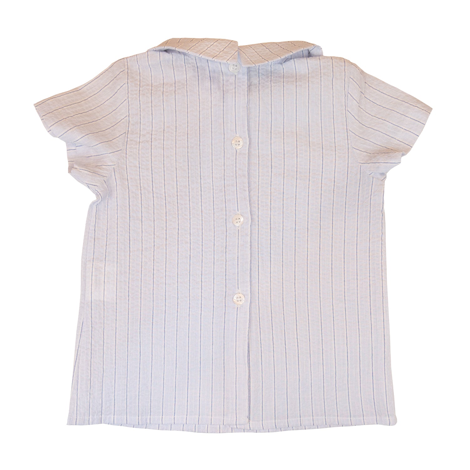 Baby Blue Stripe Seersucker Shirt