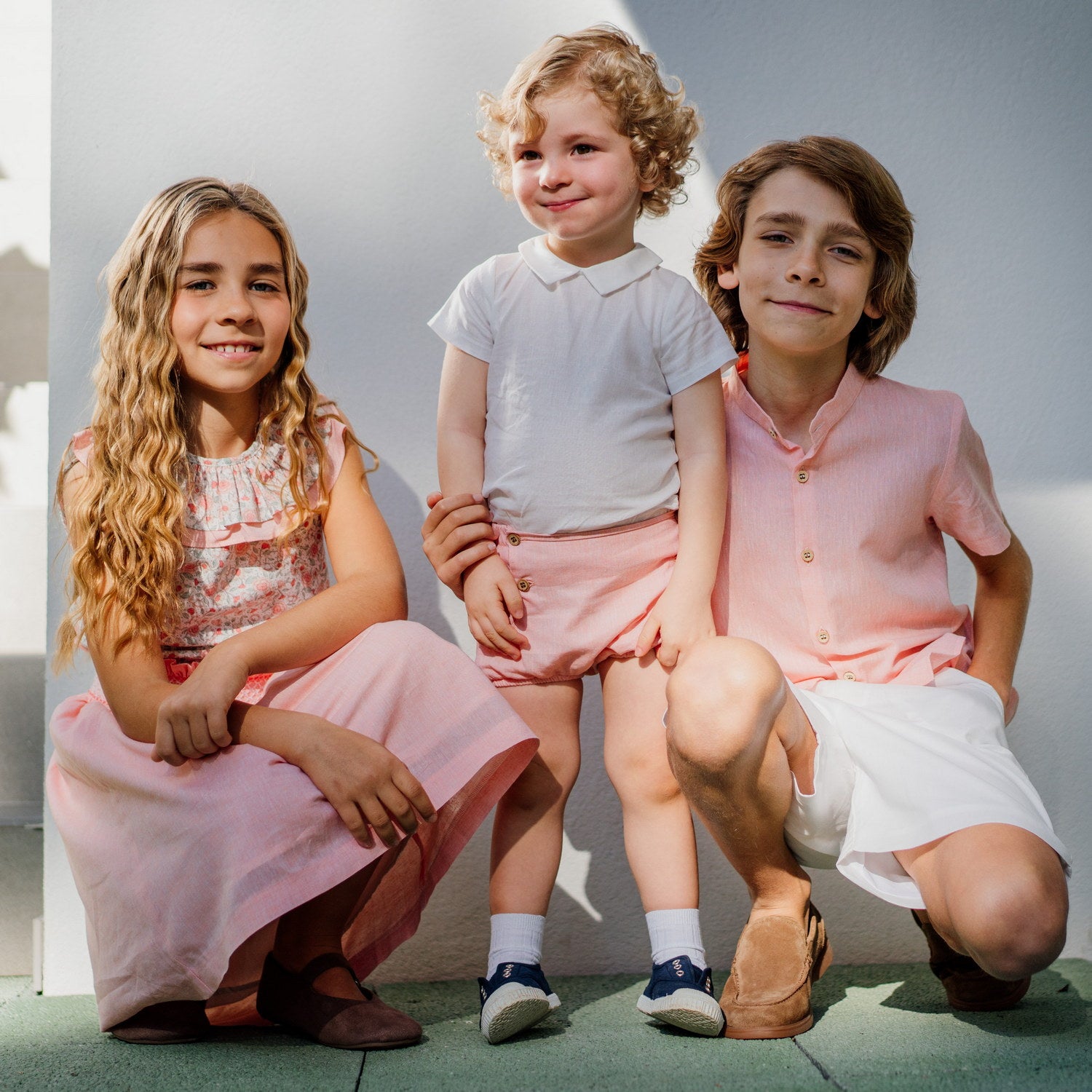 Boy Apricot Sand Linen Short Sleeve Shirt