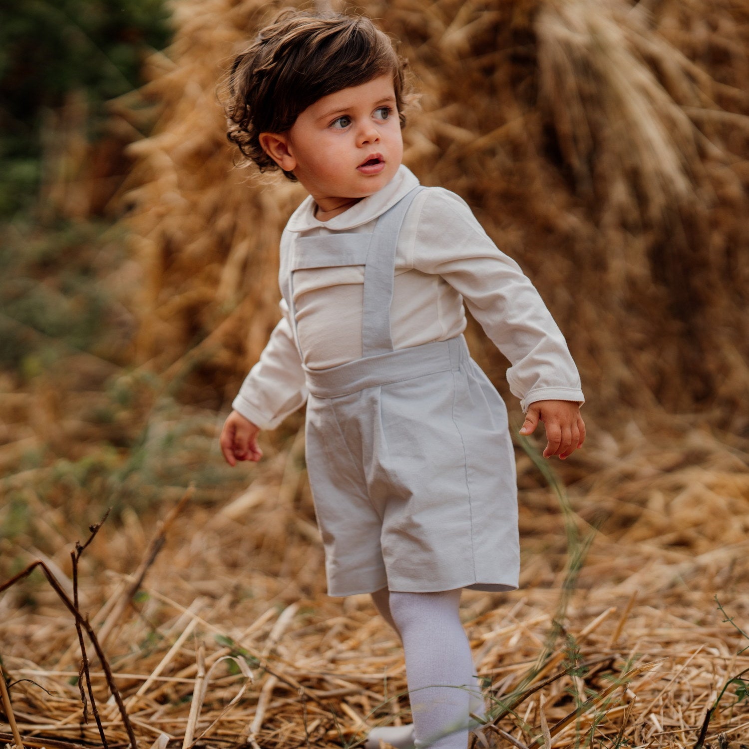Baby White Cotton White Trim Bodysuit