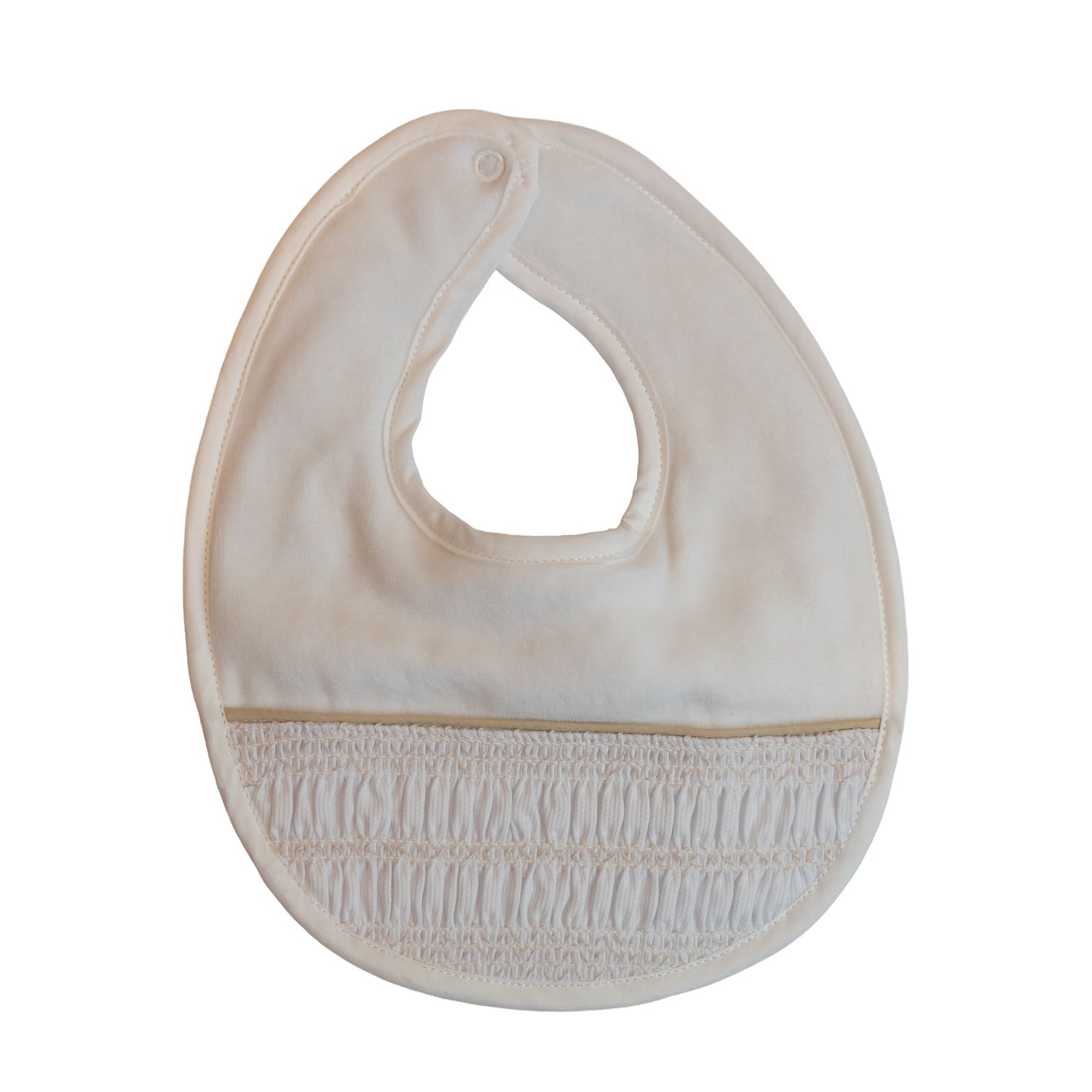 Baby White Hand Smocked Bib