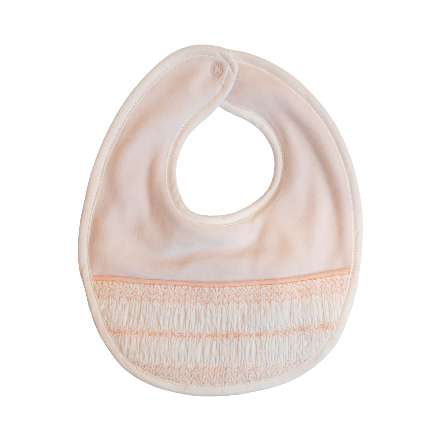 Baby Pink Hand Smocked Bib