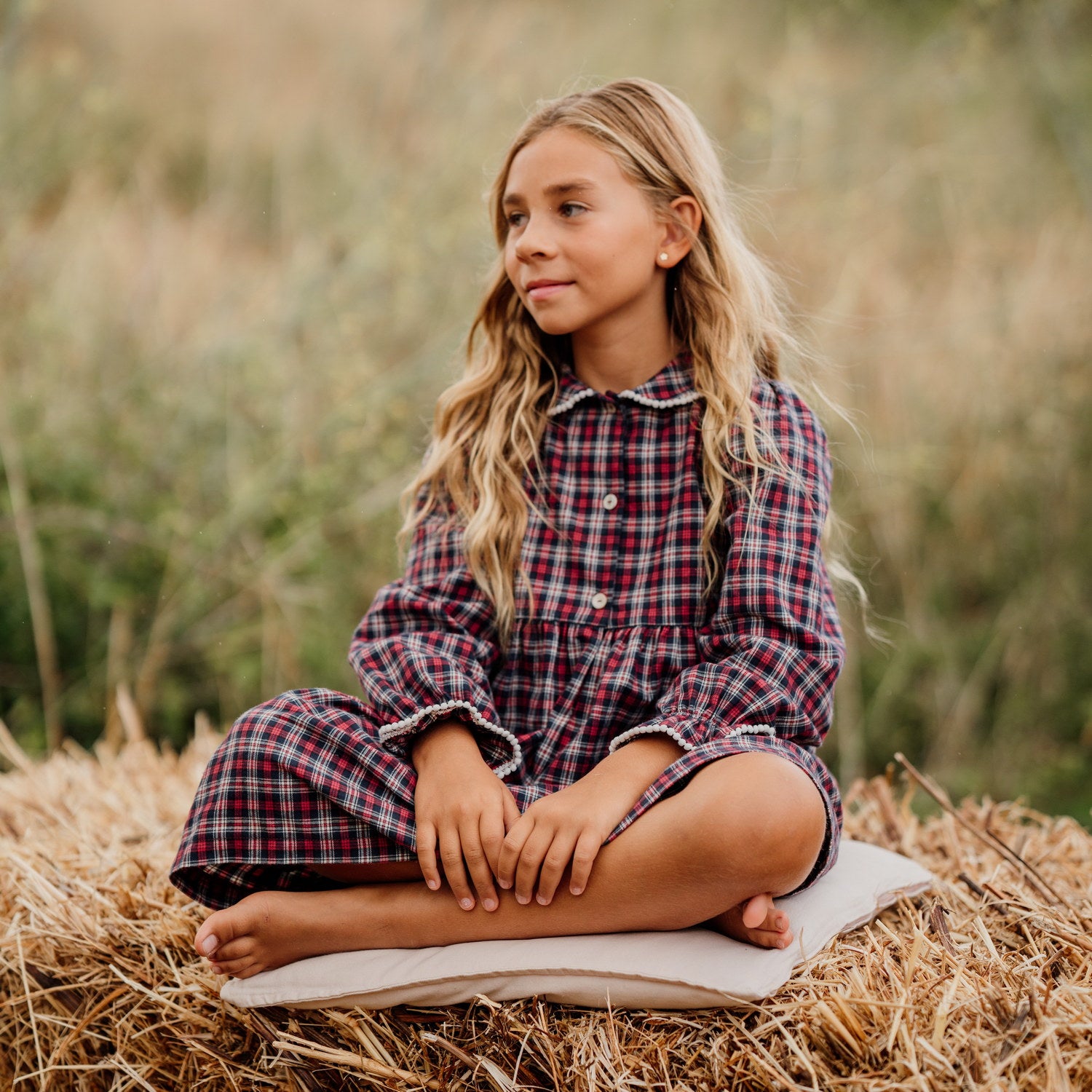 Girl Midnight Berry Tartan Nightdress