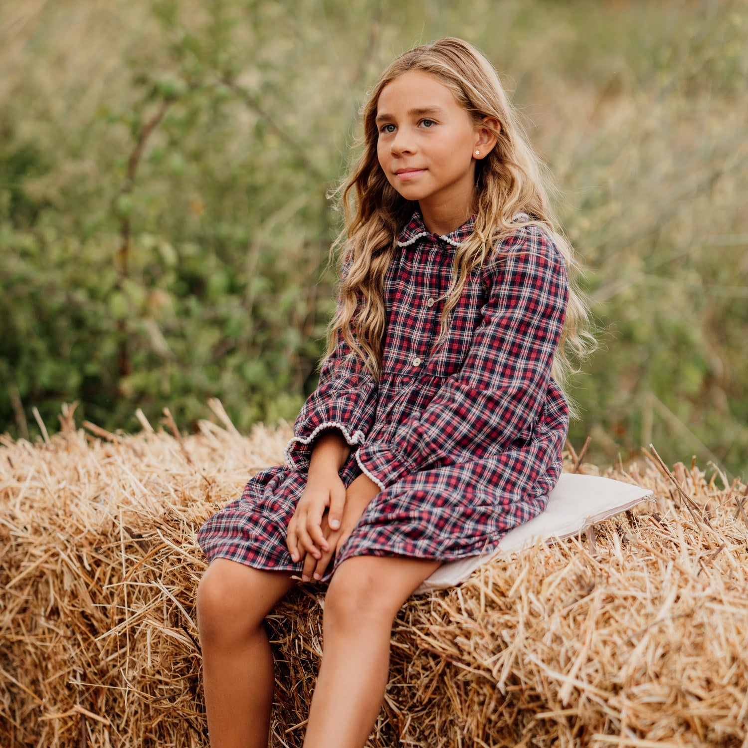 Girl Midnight Berry Tartan Nightdress