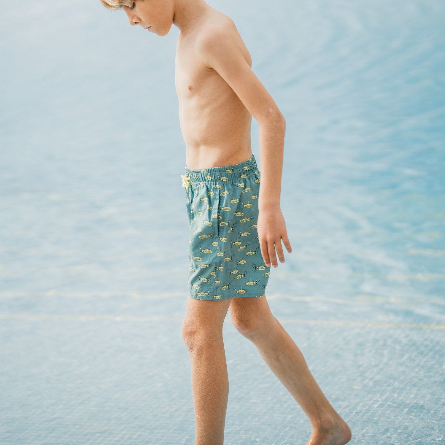 Boy Yellow Submarines Swim Shorts