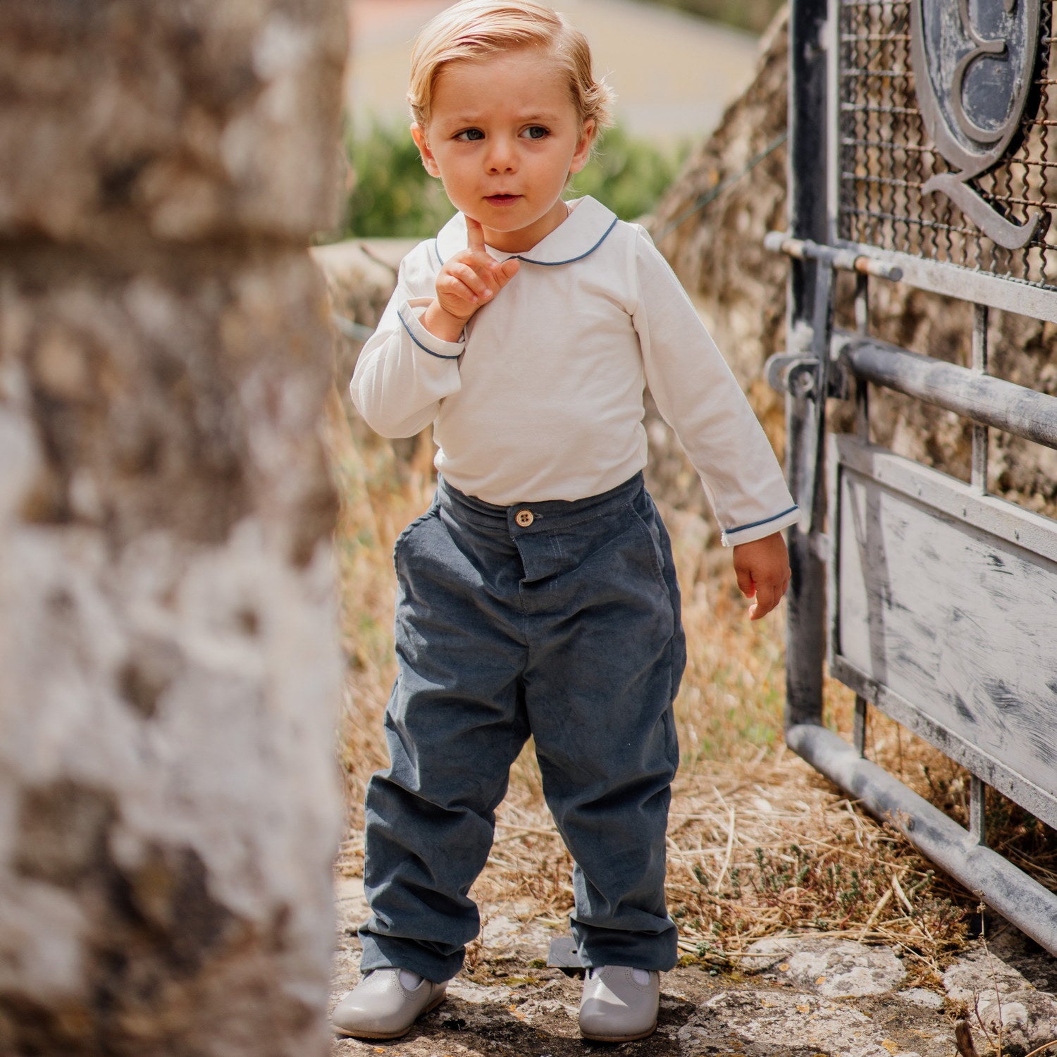Baby Oceanic Blue Cord Trousers
