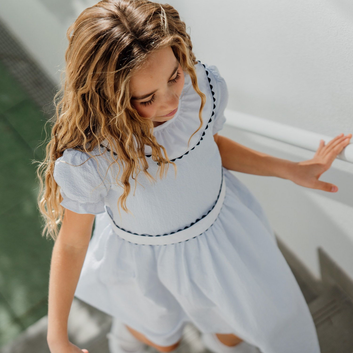 Girl Little Sailor Seersucker Dress