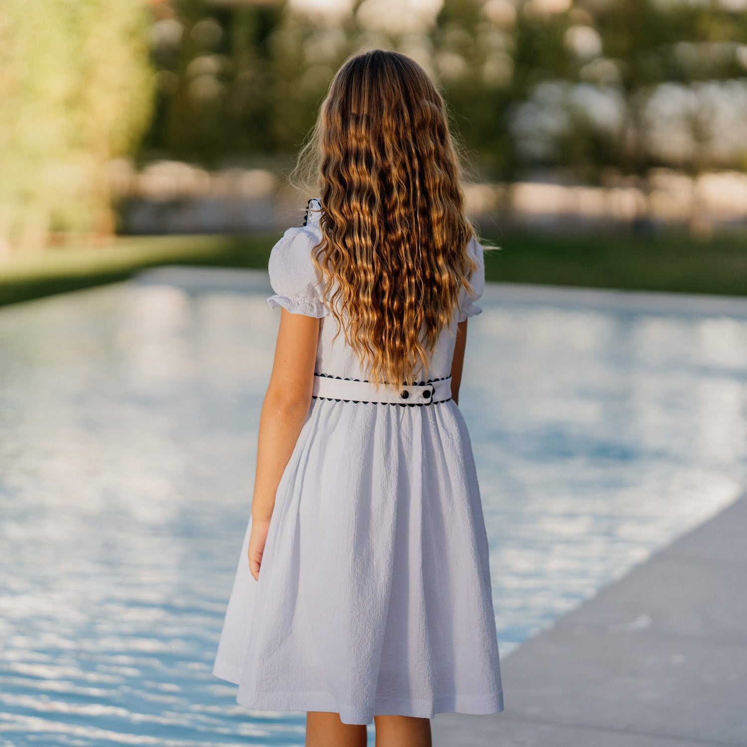 Girl Little Sailor Seersucker Dress