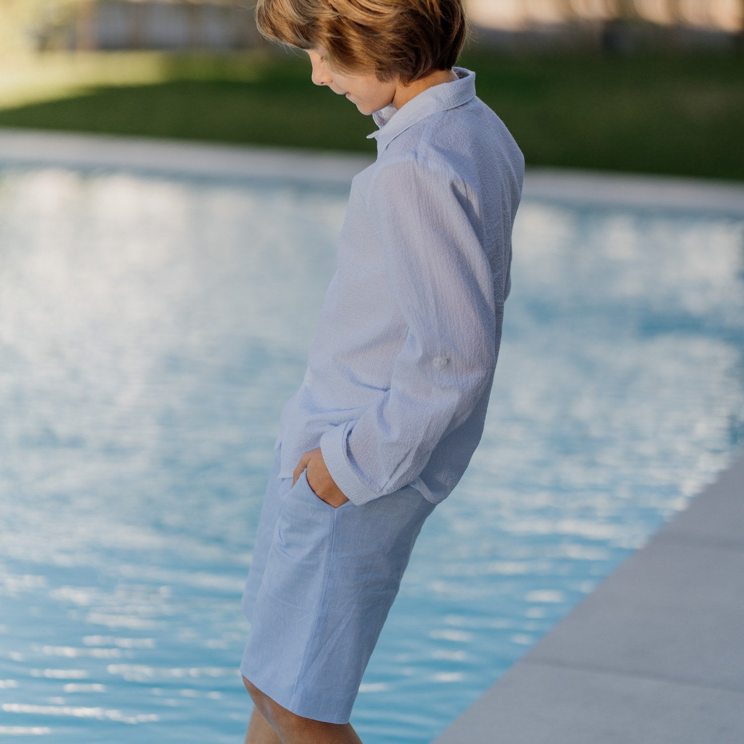 Boy Blue Dream Linen Shorts
