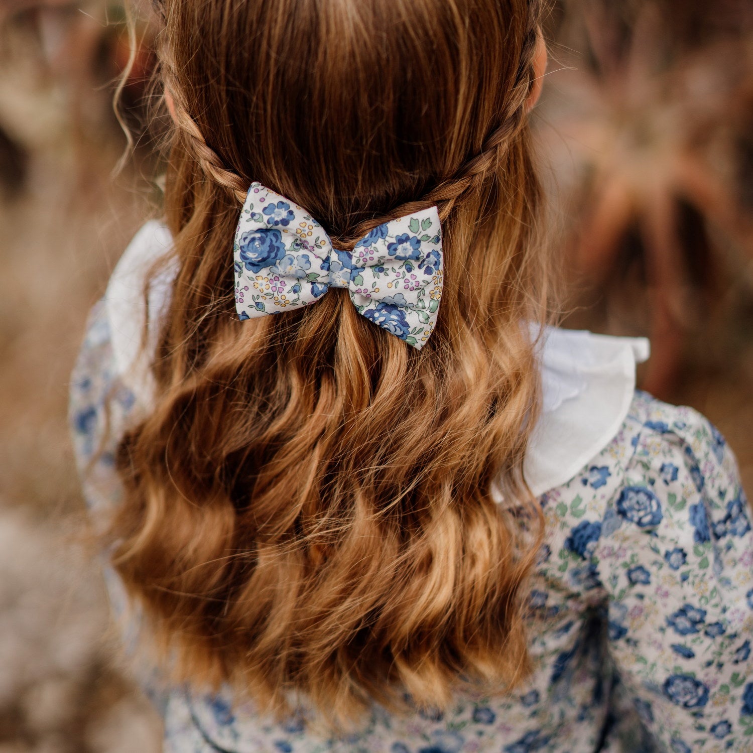 Girl Felicite Blue Liberty Bow Clip