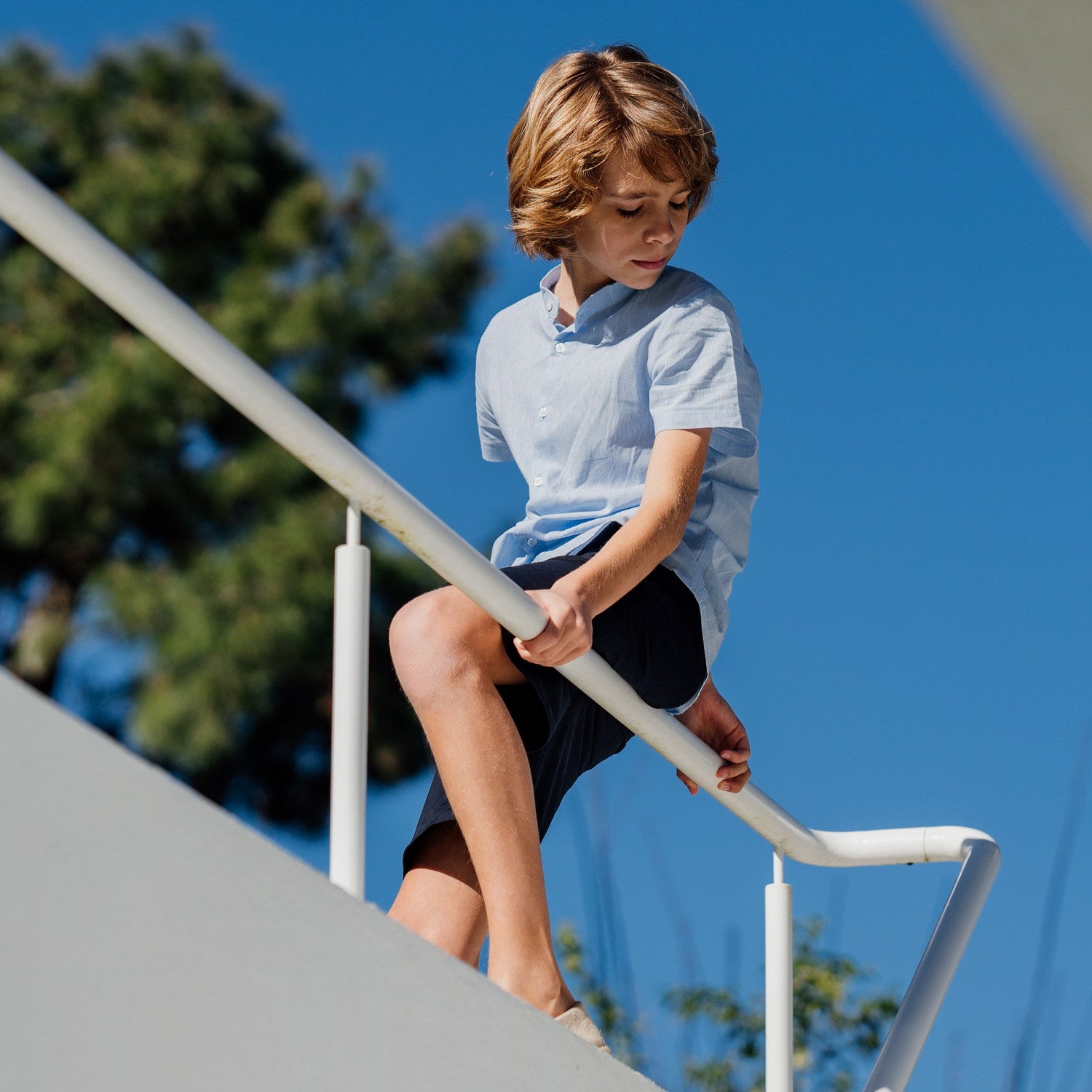 Boy Blue Dream Linen Short Sleeve Shirt
