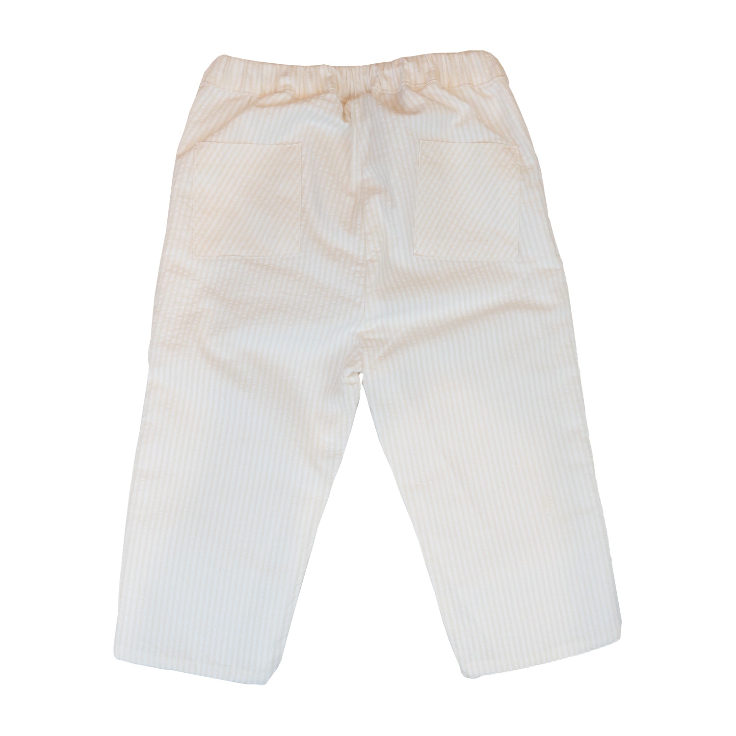 Baby Cream Stripe Seersucker Trousers