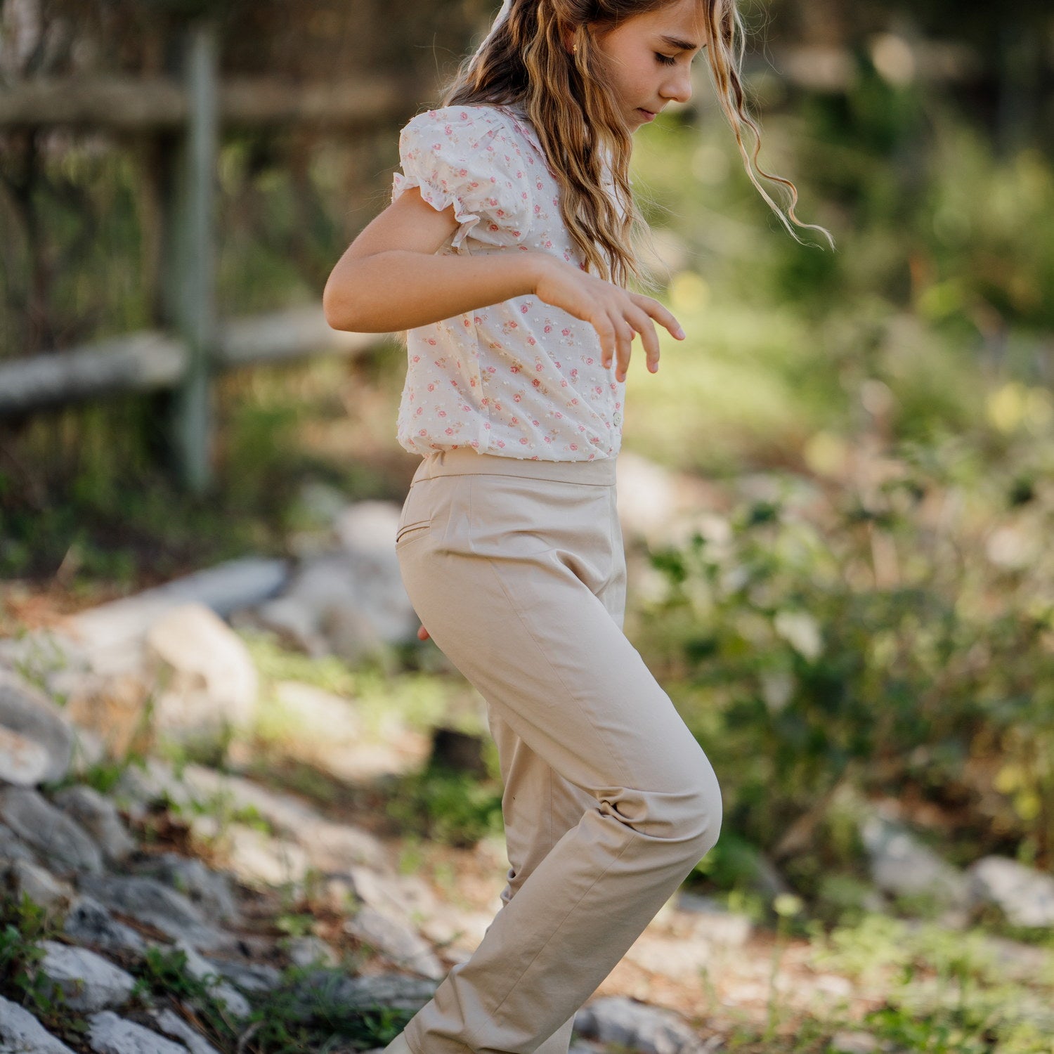 Girl Khaki Classic Trousers