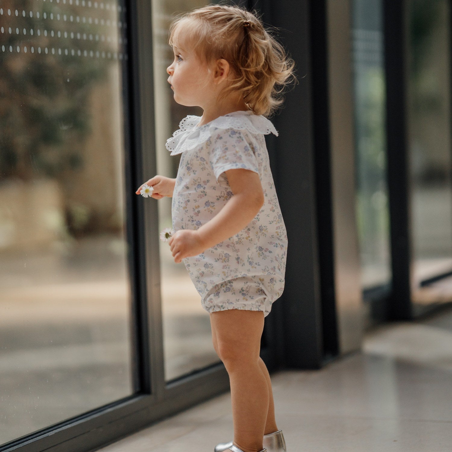 Baby White Bunnies Romper