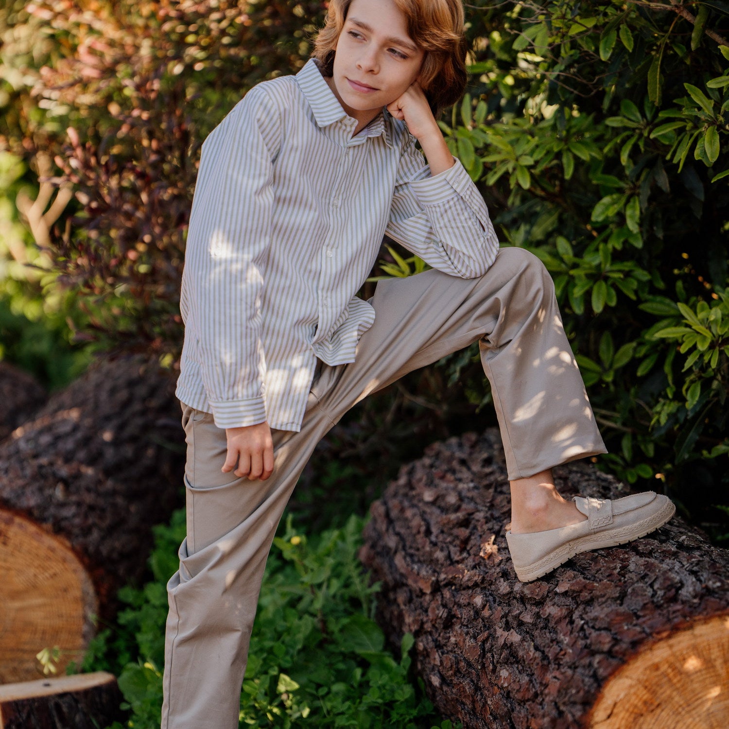 Boy Khaki Chino Trousers