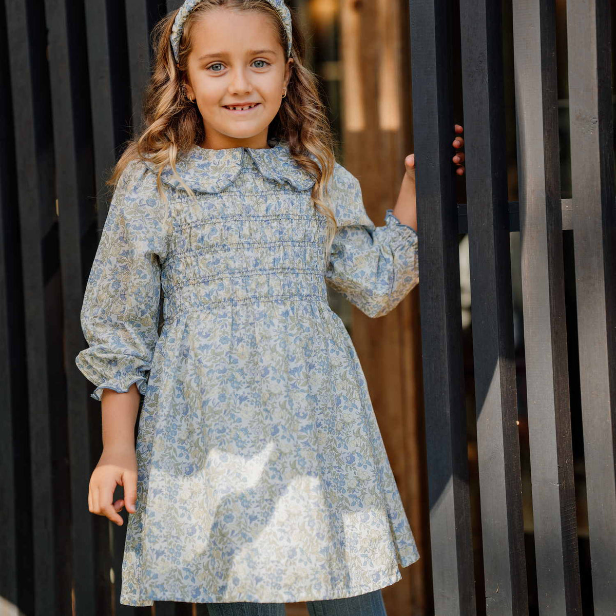 Girl Mamie Hand Smocked Liberty Dress