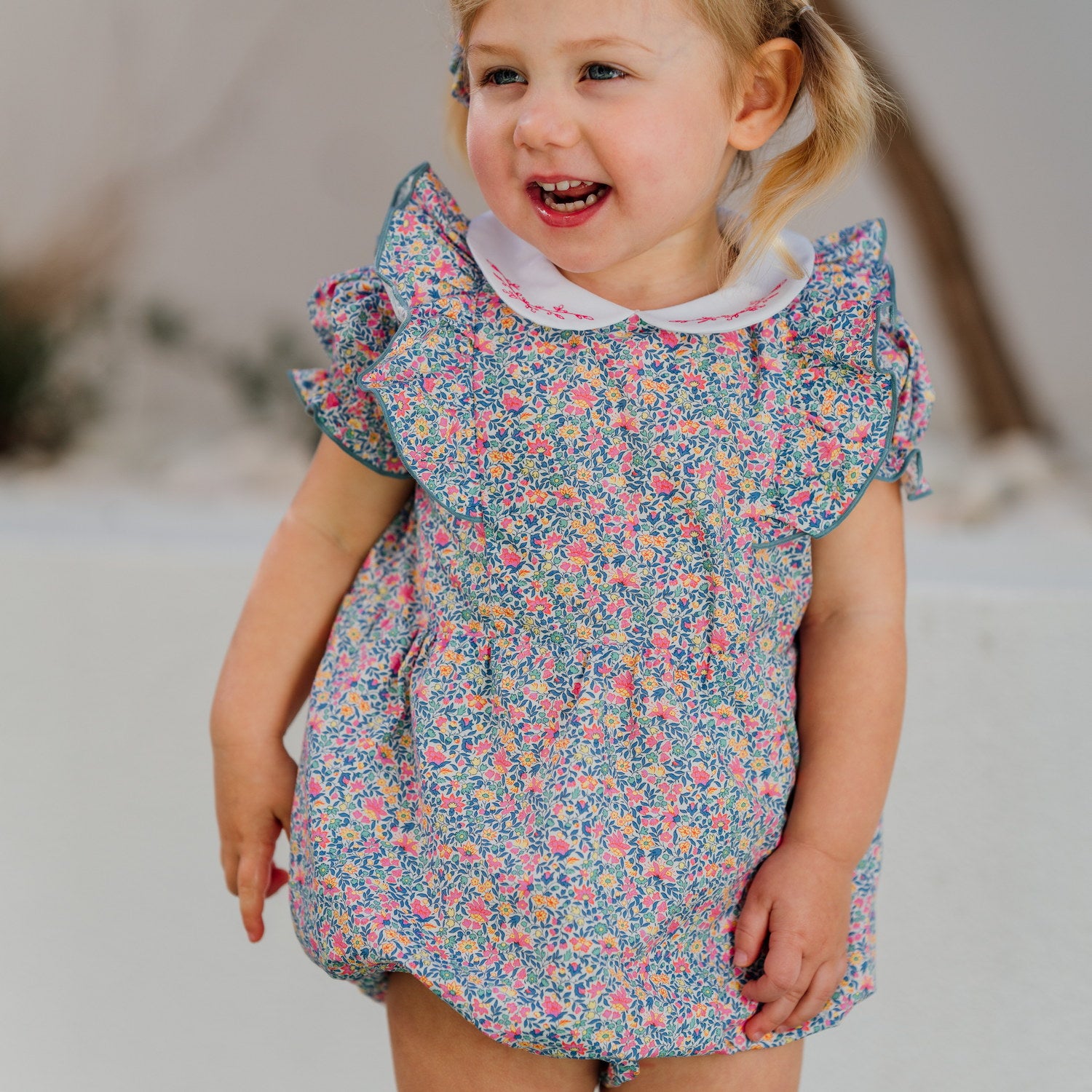 Baby Clarissa Liberty Ruffle Romper