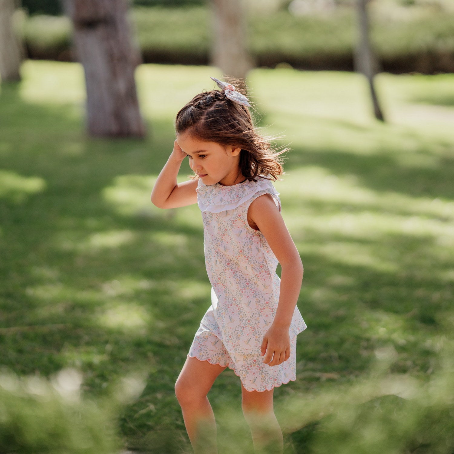 Girl Green Birds Shorts