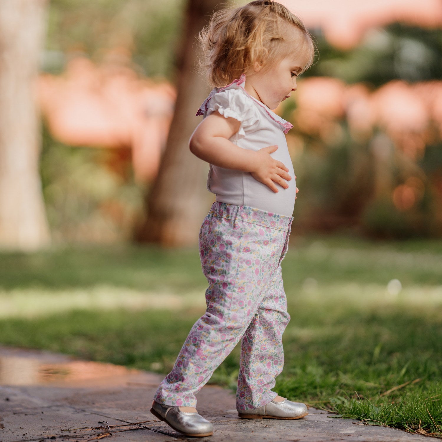 Baby Pink Floral Trousers