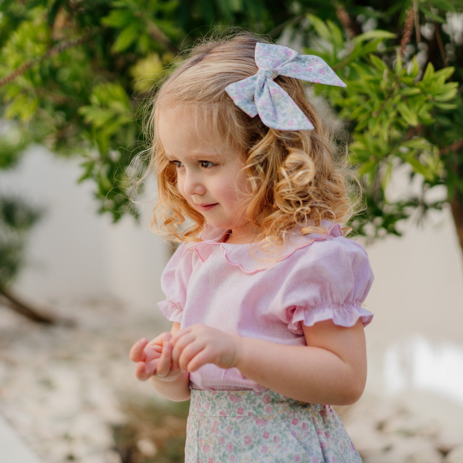 Girl Candy Stripe Linen Blouse