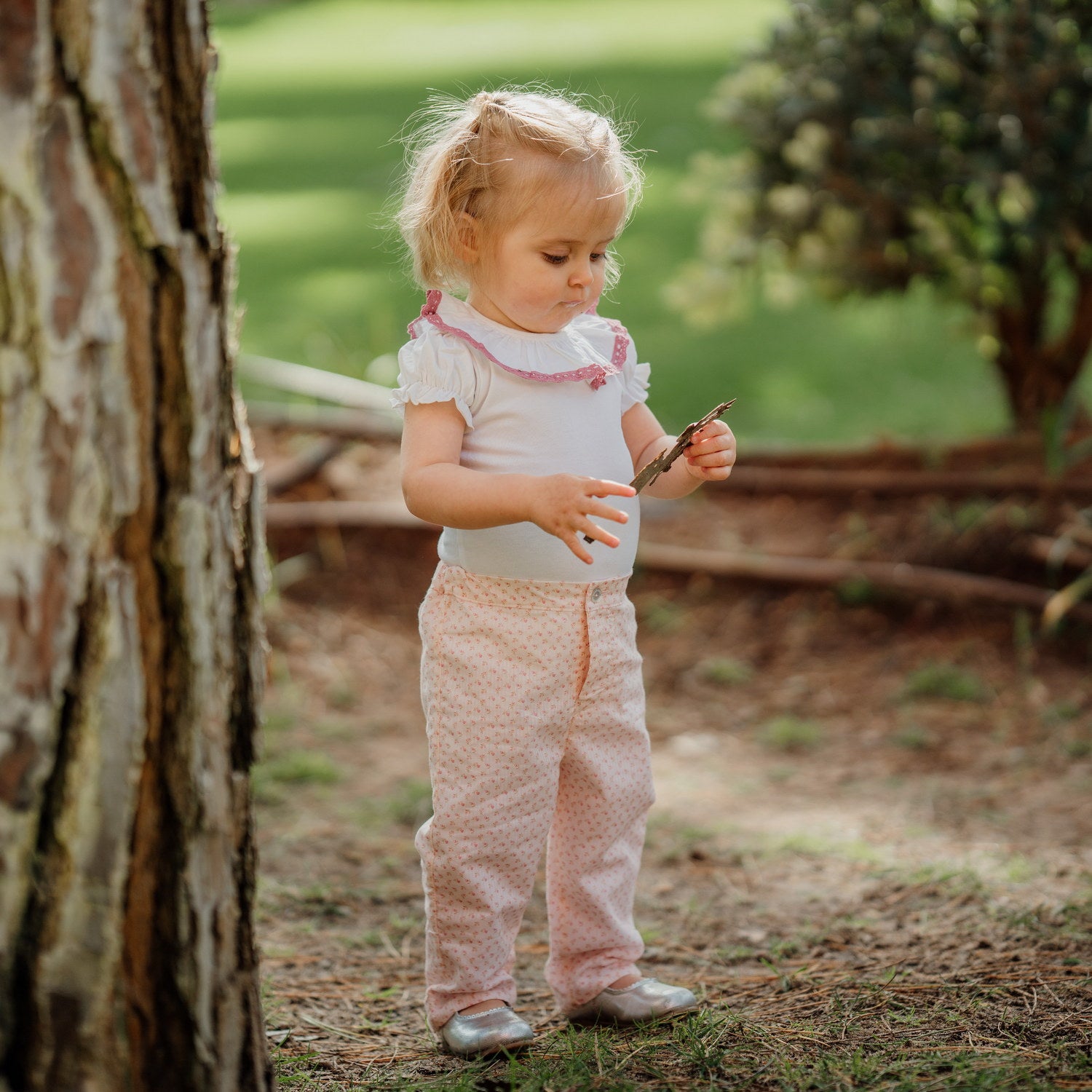 Baby Ditsy Pink Flowers Trousers