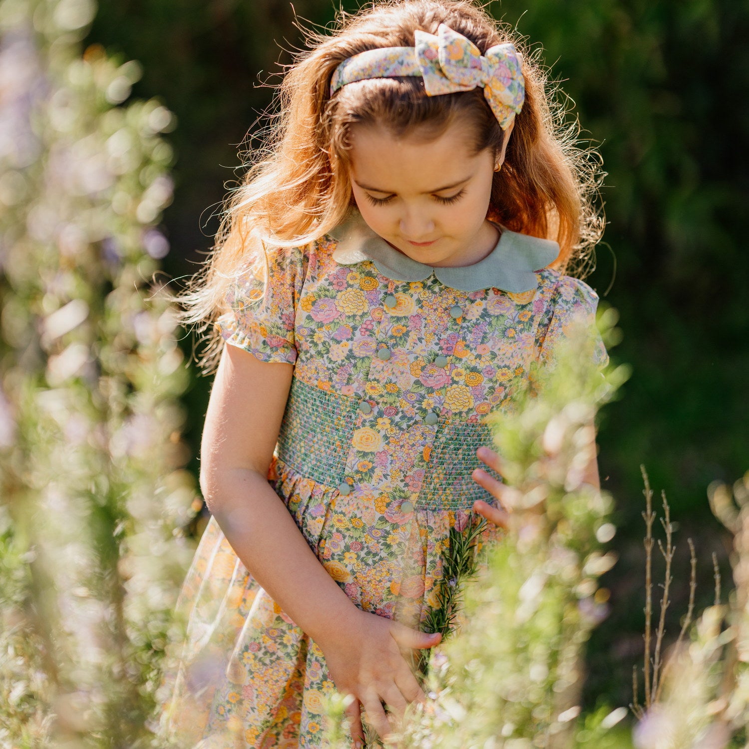 Girl Elysian Day Liberty Hand Smocked Dress
