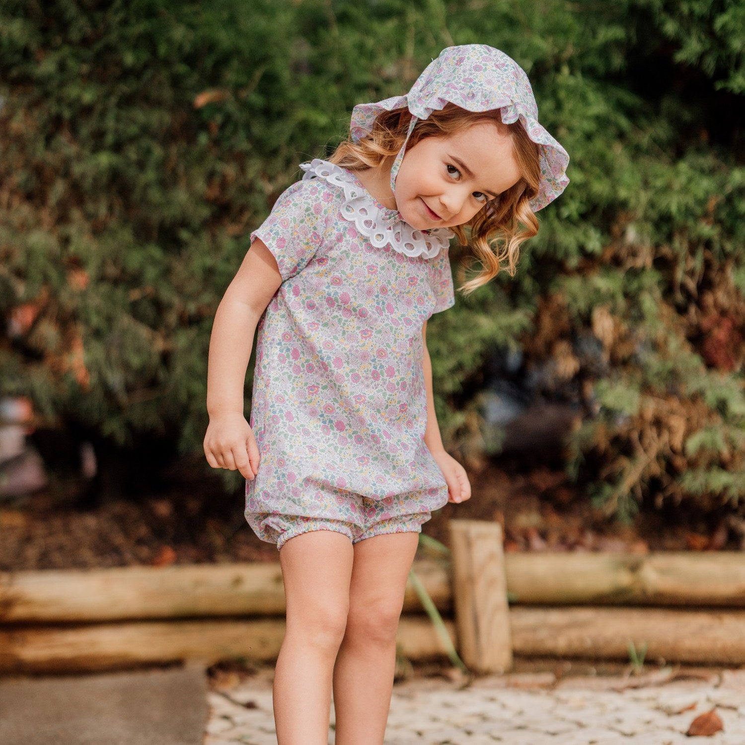 Baby Pink Floral Romper