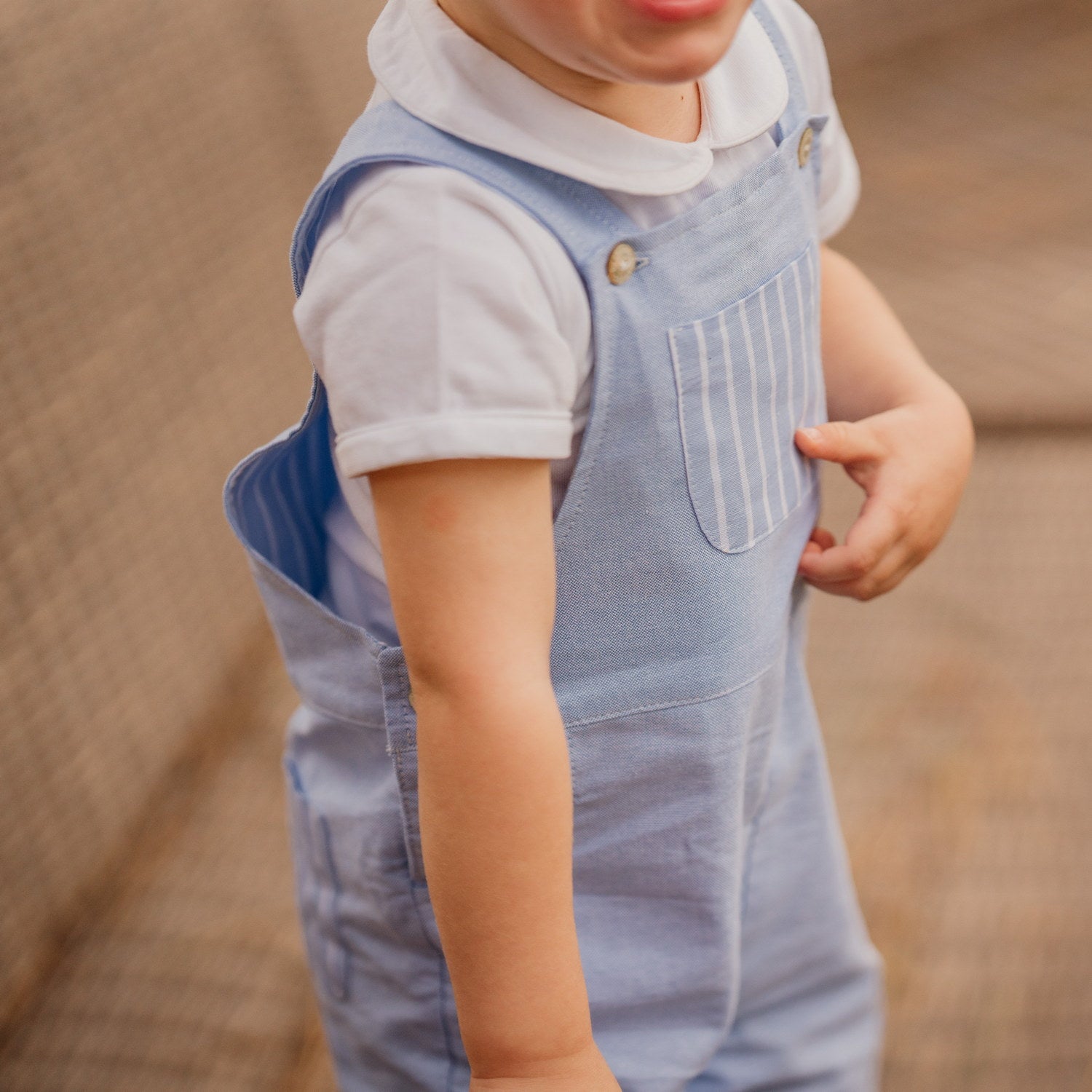 Baby Blue Oxford Dungarees