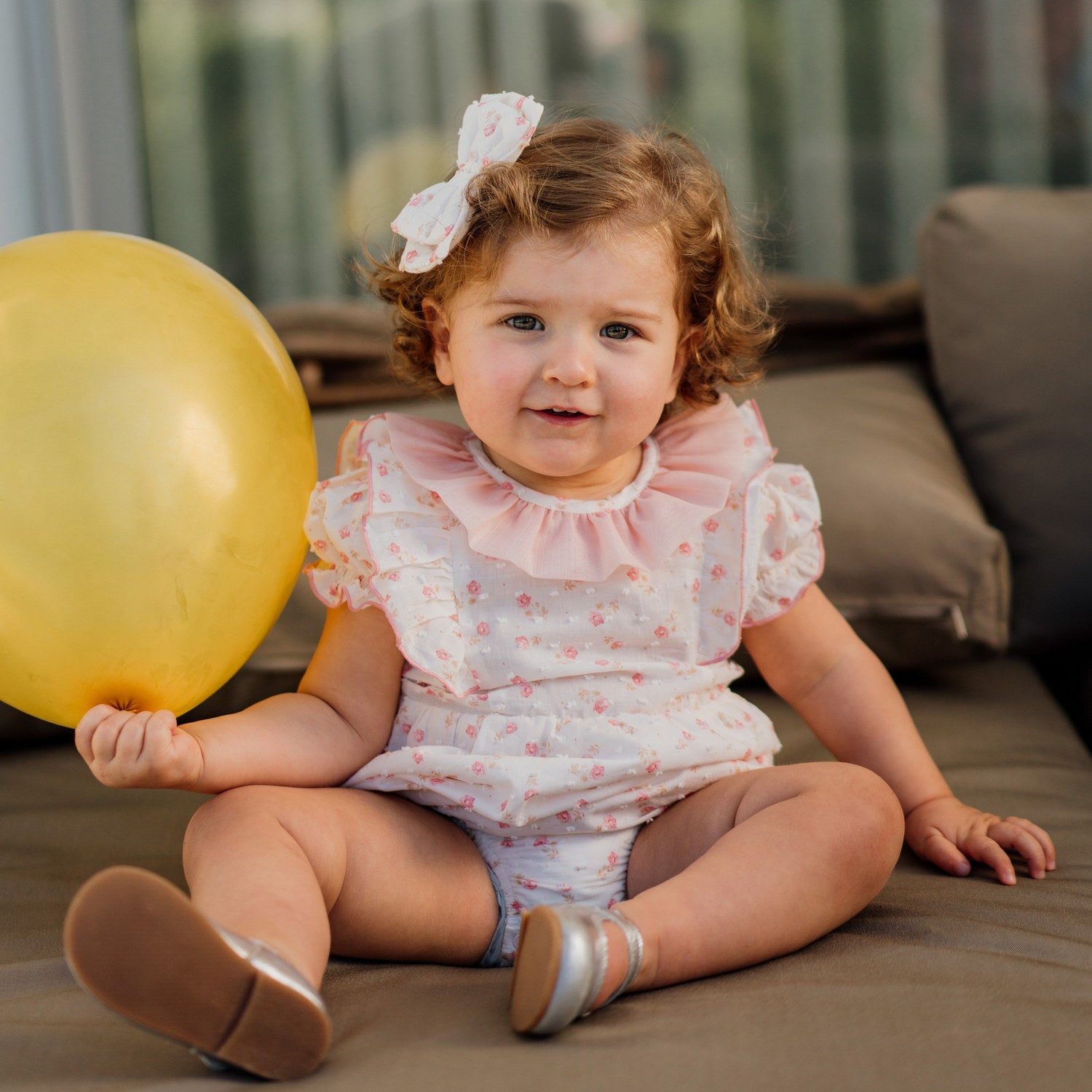 Baby Petal Dream Plumeti Ruffle Romper