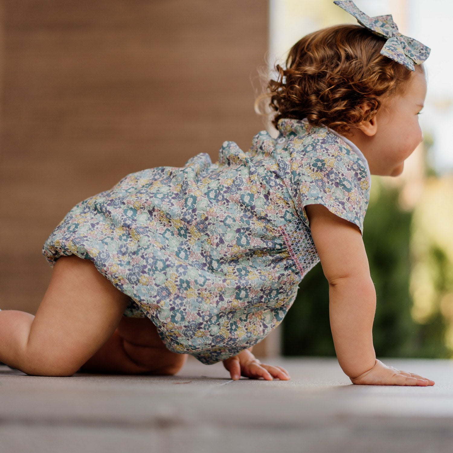Baby Michelle Liberty Hand Smocked Romper