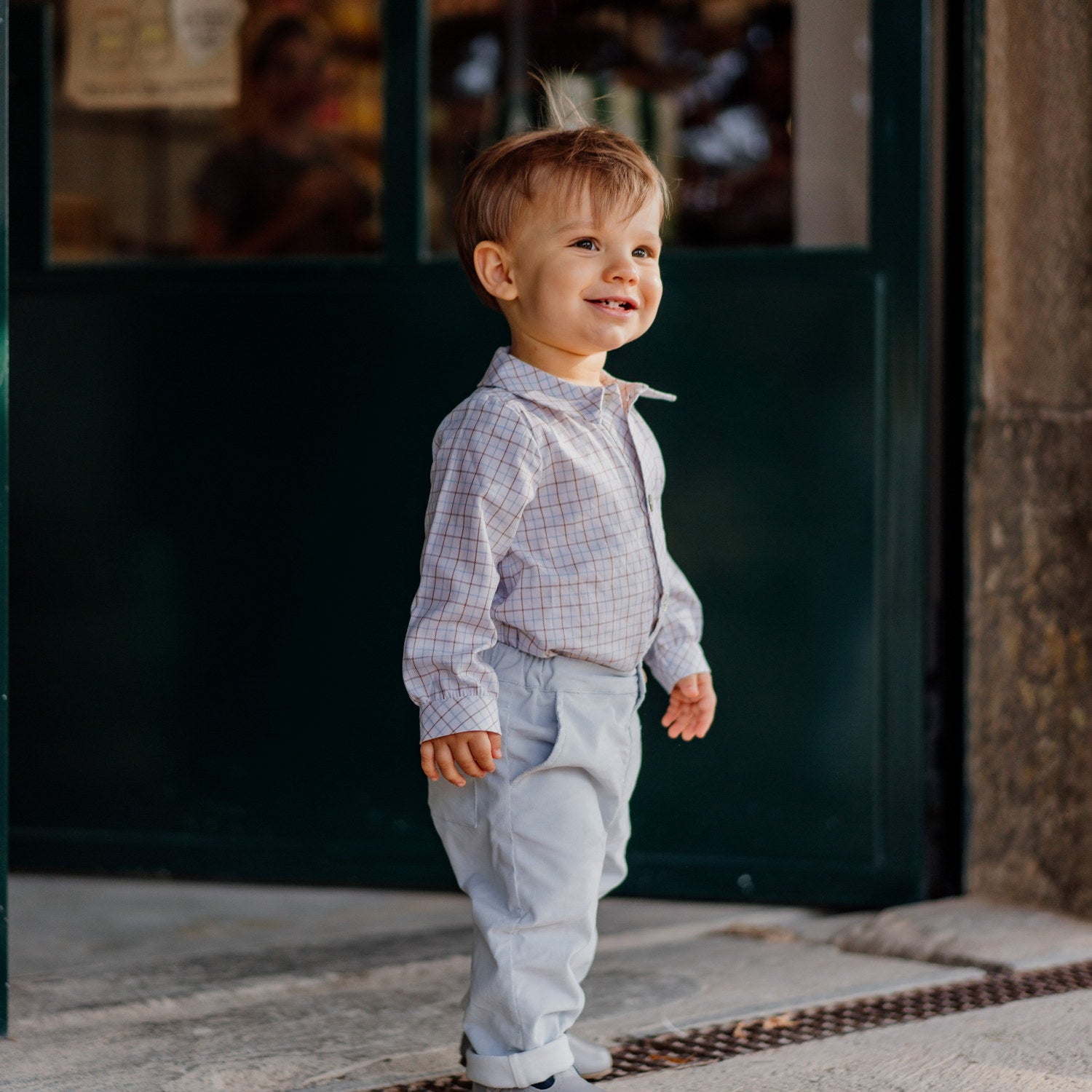 Baby Powder Blue Cord Trousers