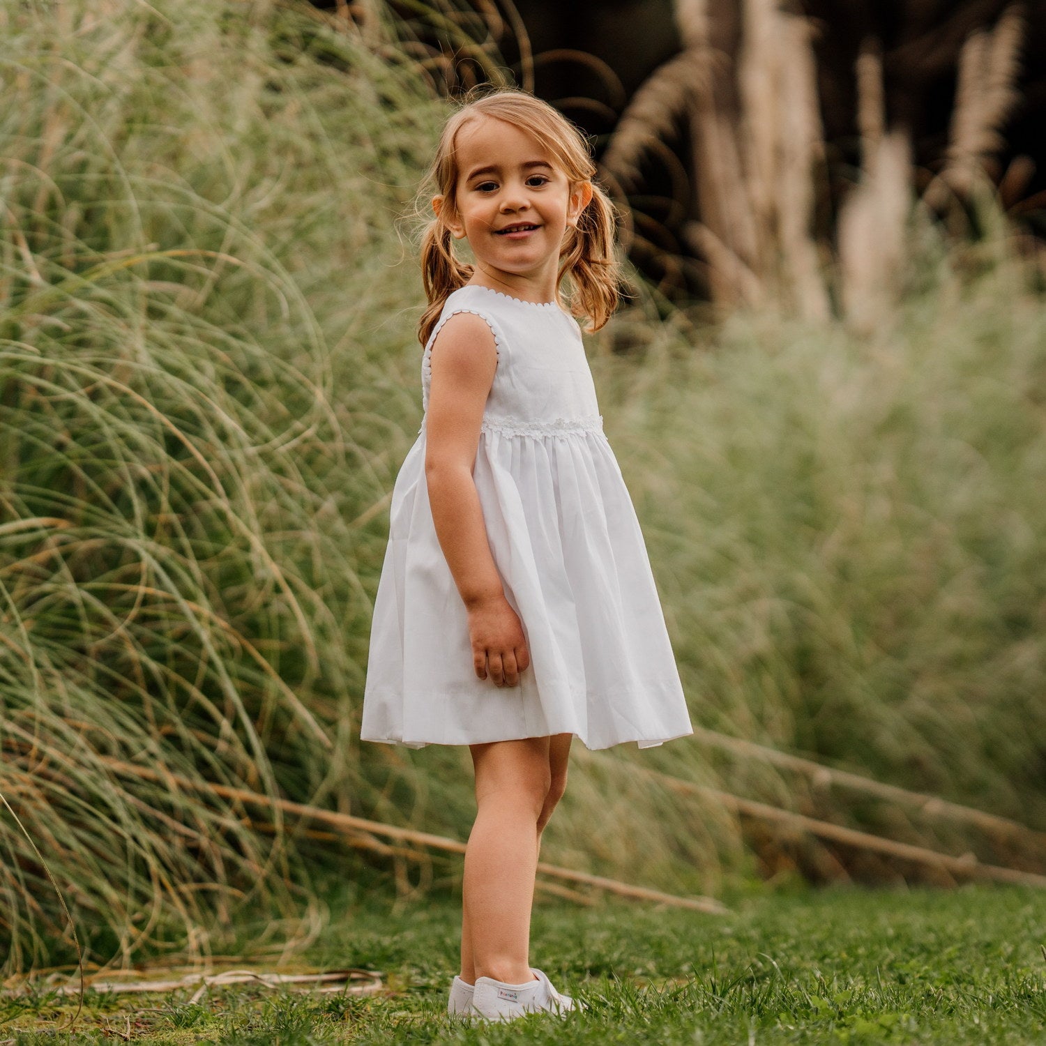 Baby White Pique Dress