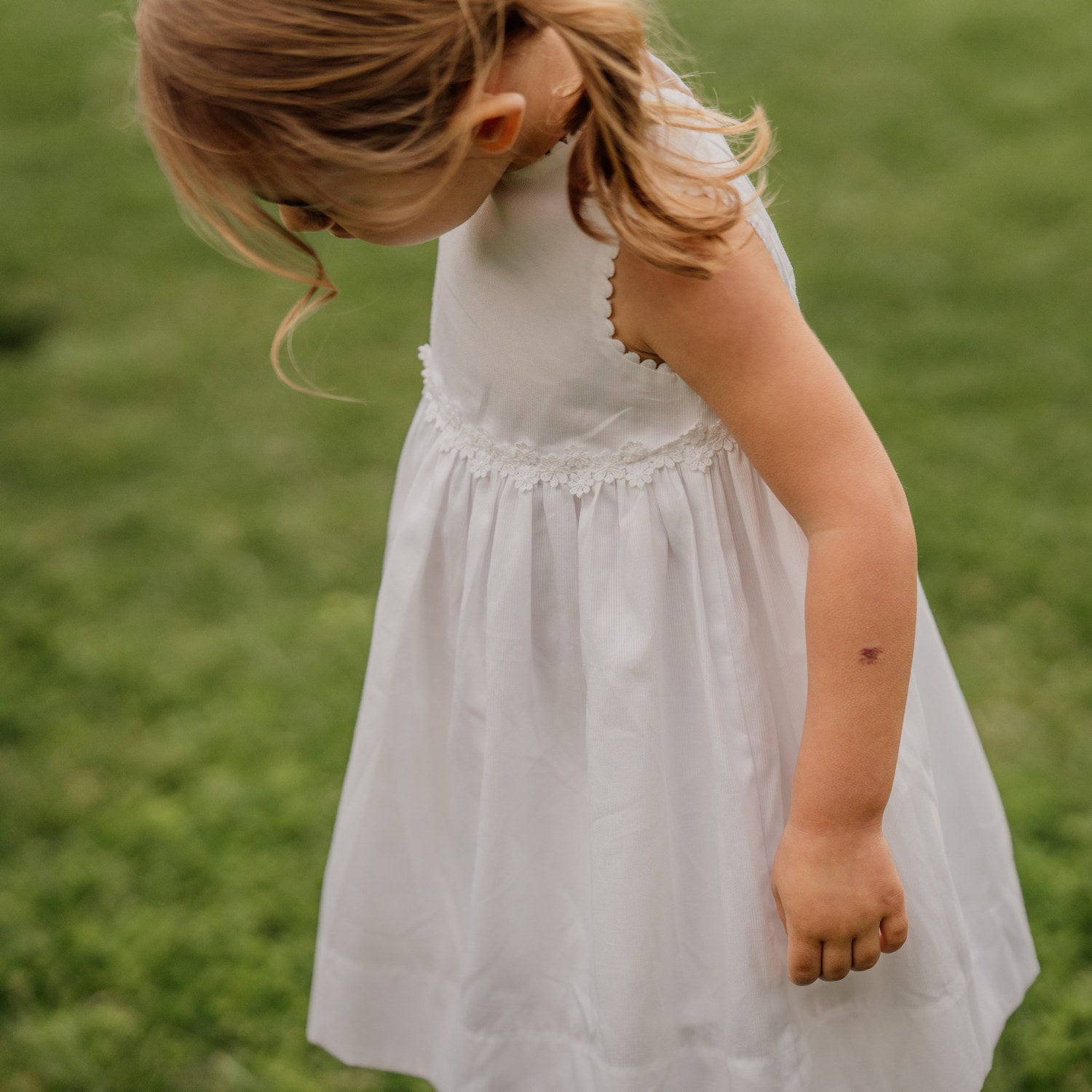 Baby White Pique Dress