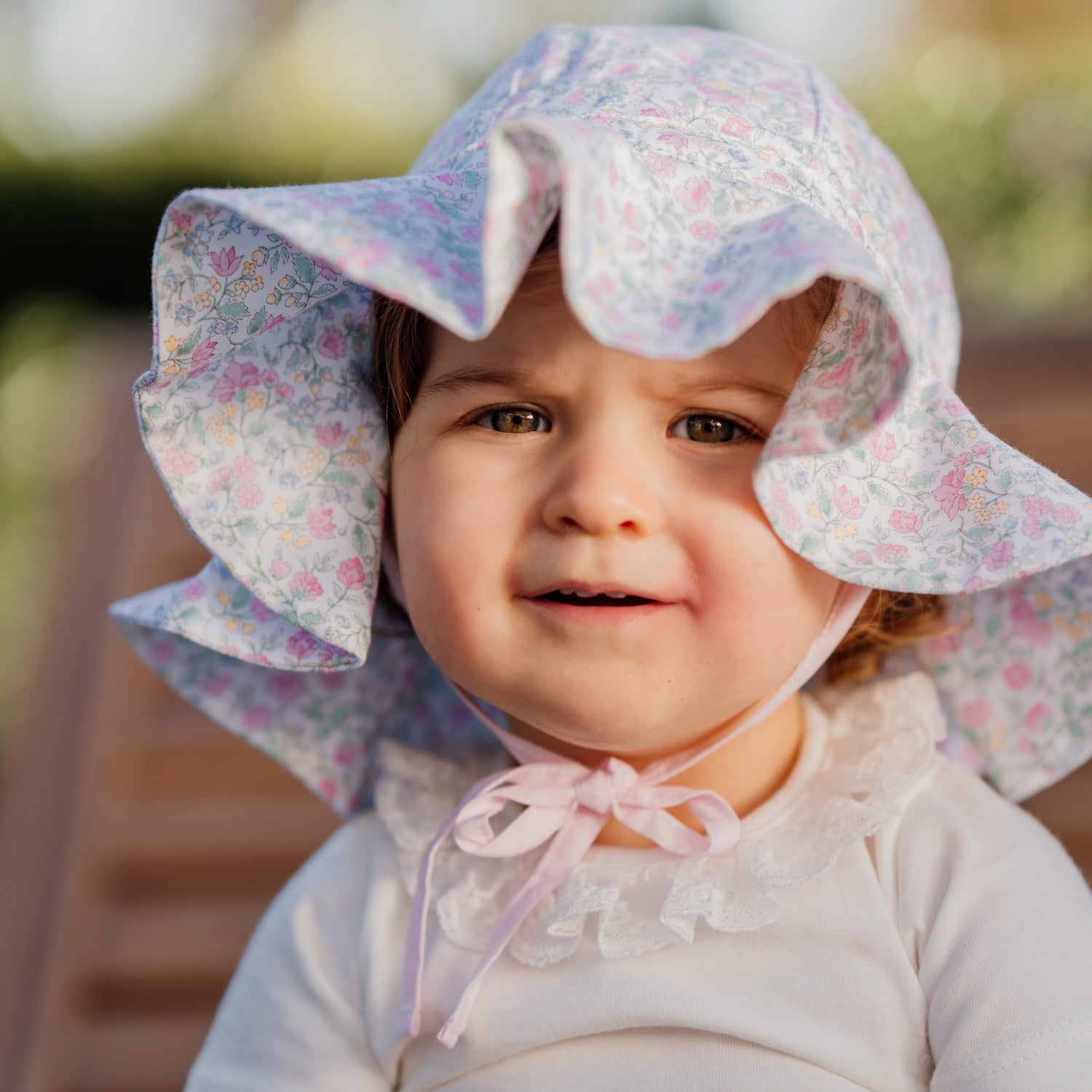 Girl Rosebud Green Sun Hat