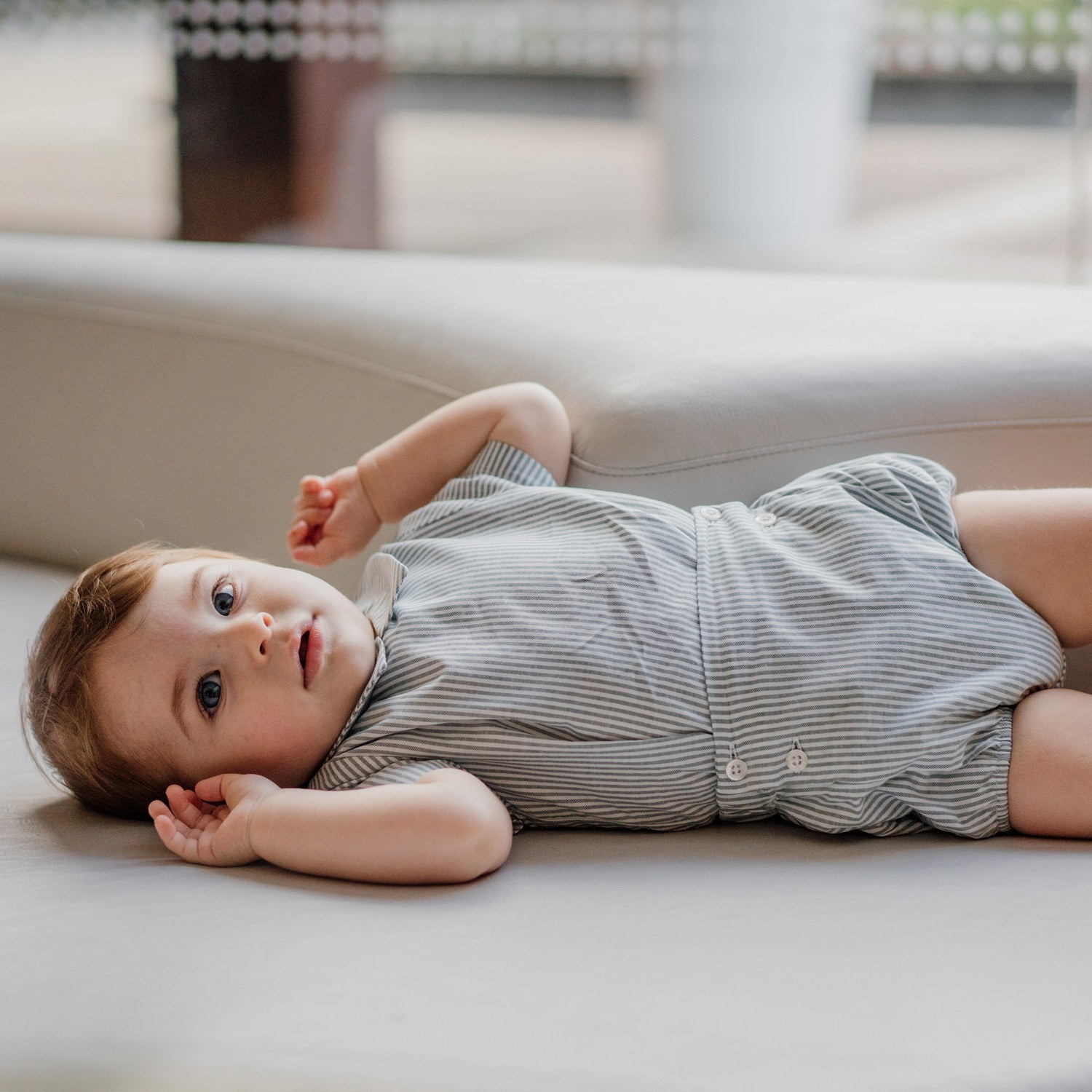 Baby Green Stripe Oxford Shirt
