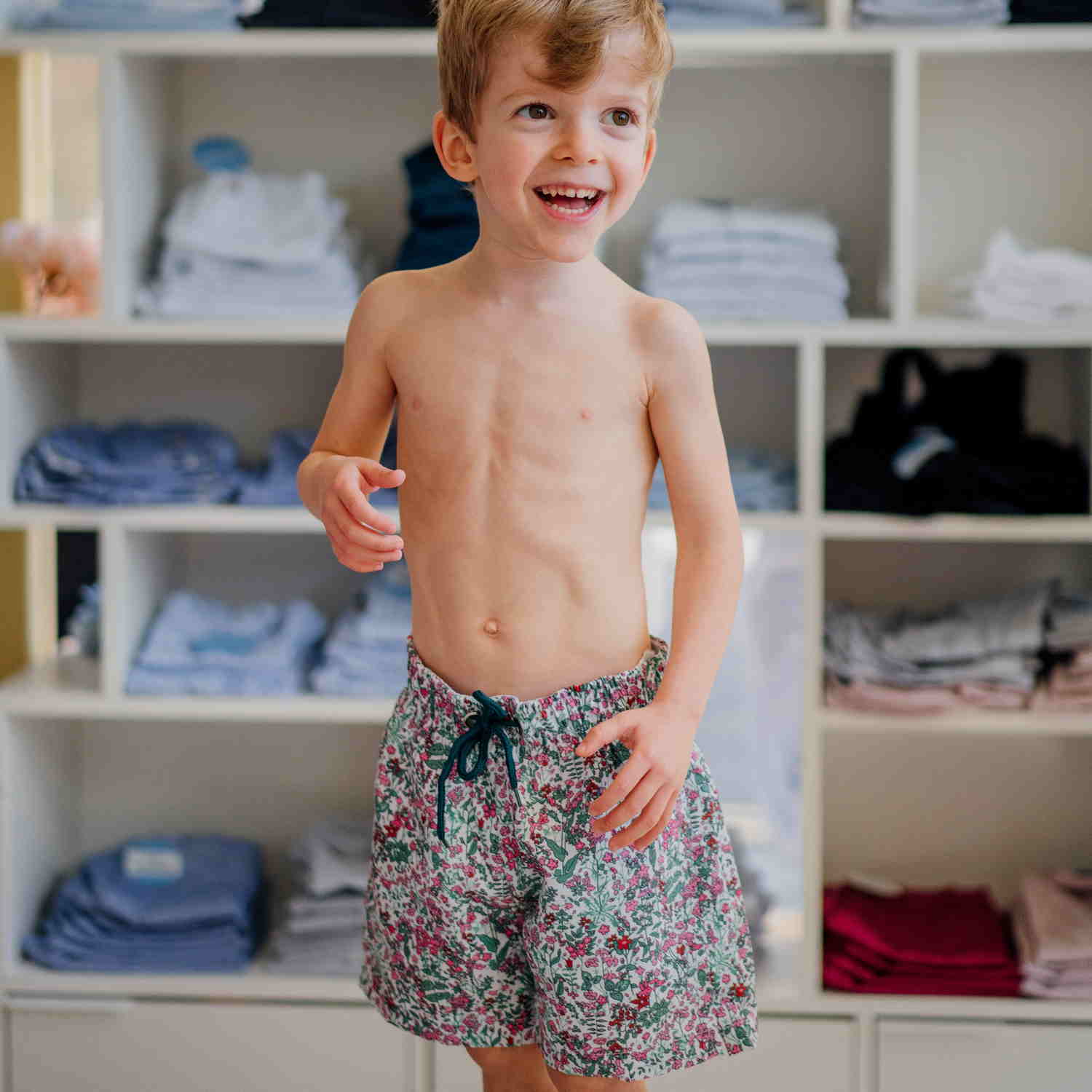 Boy Liberty Flowers Swim Shorts