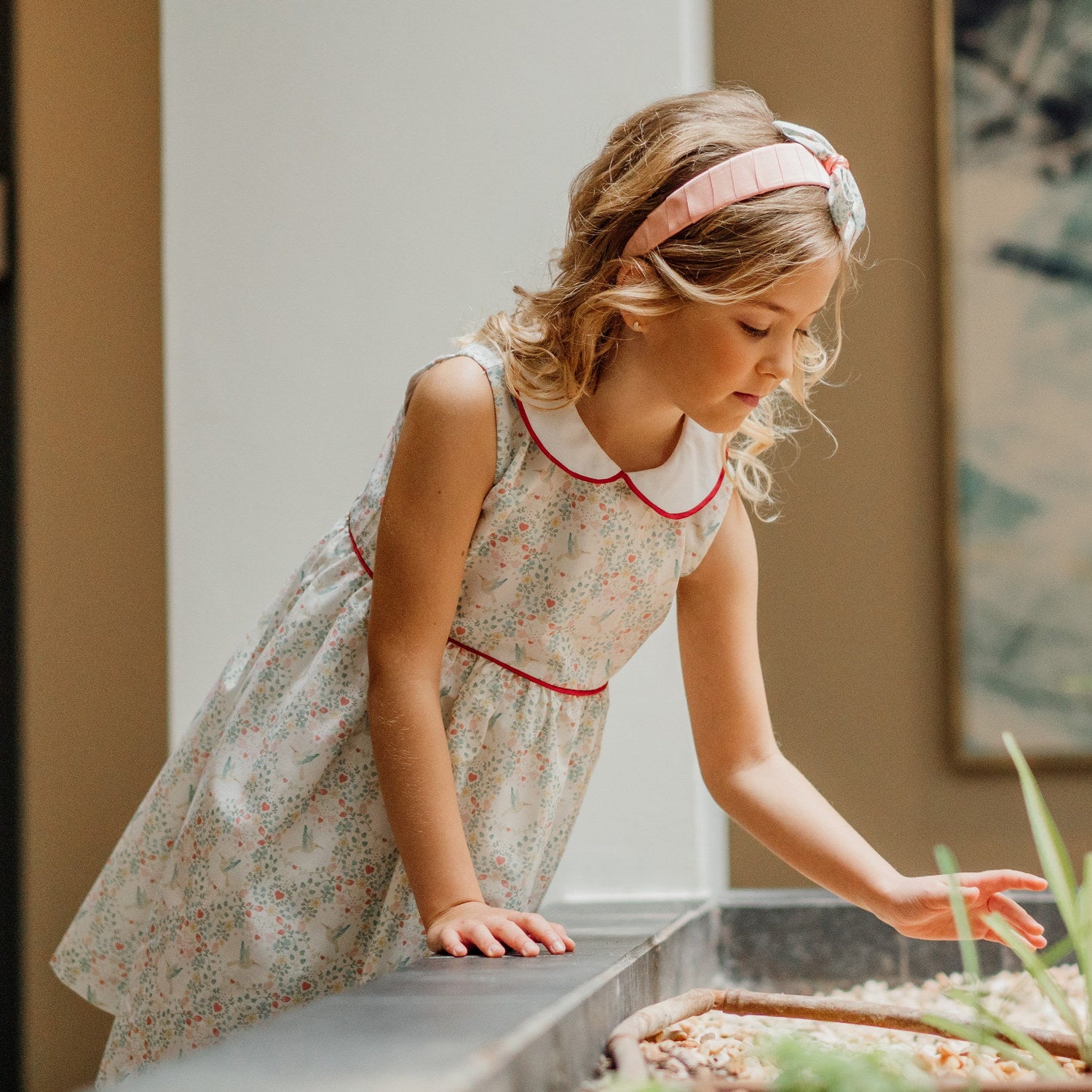 Girl Green Birds Dress