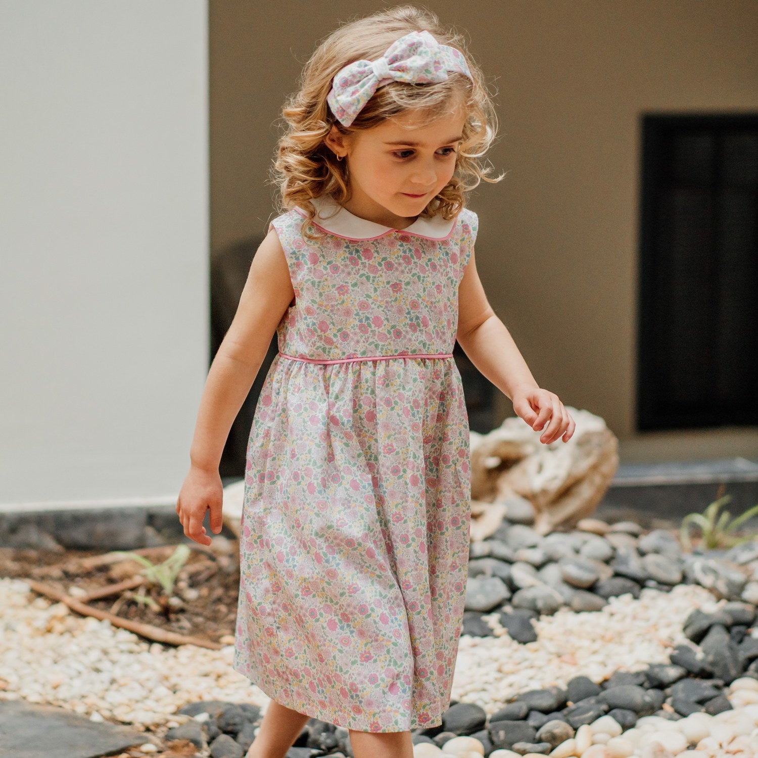 Girl Pink Floral Dress