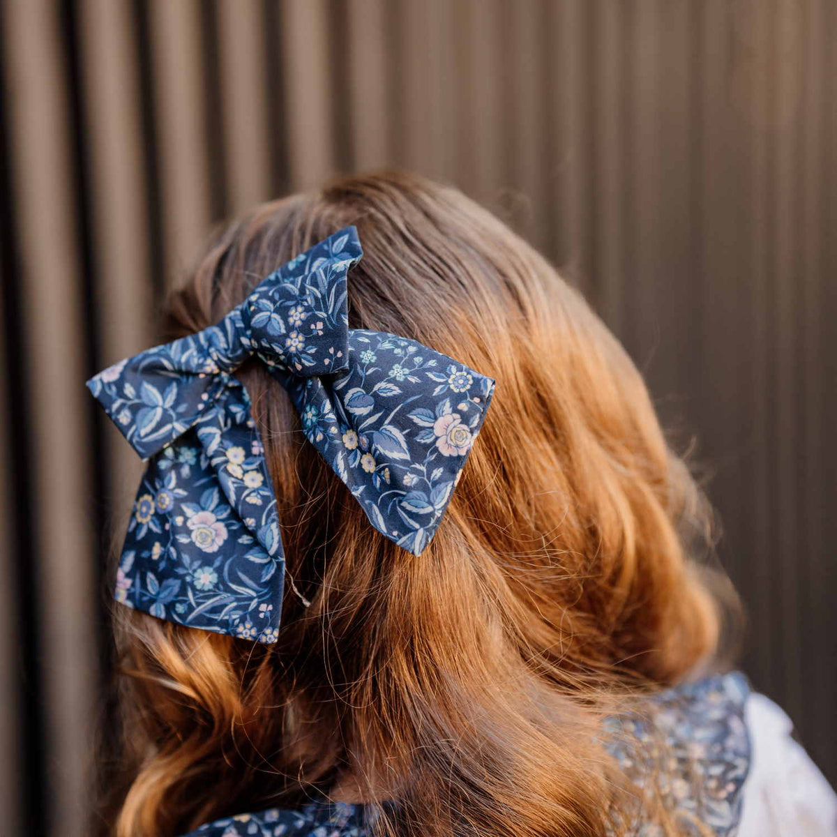 Girl Tapestry Liberty Large Bow Clip