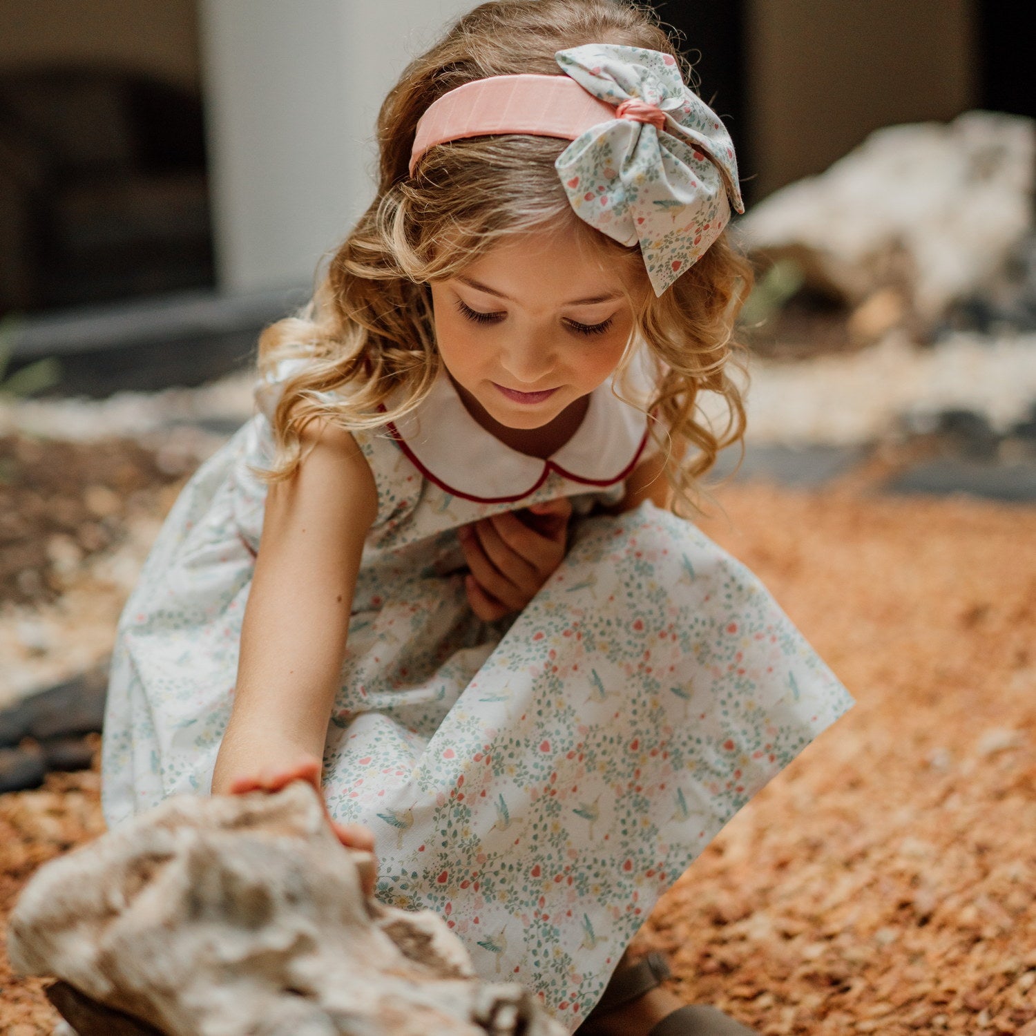 Girl Green Birds Dress