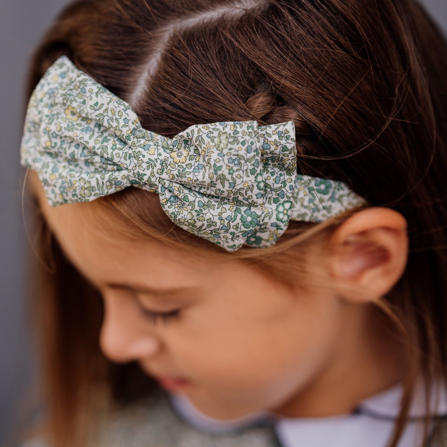 Girl Katie & Millie Green Liberty Hairband