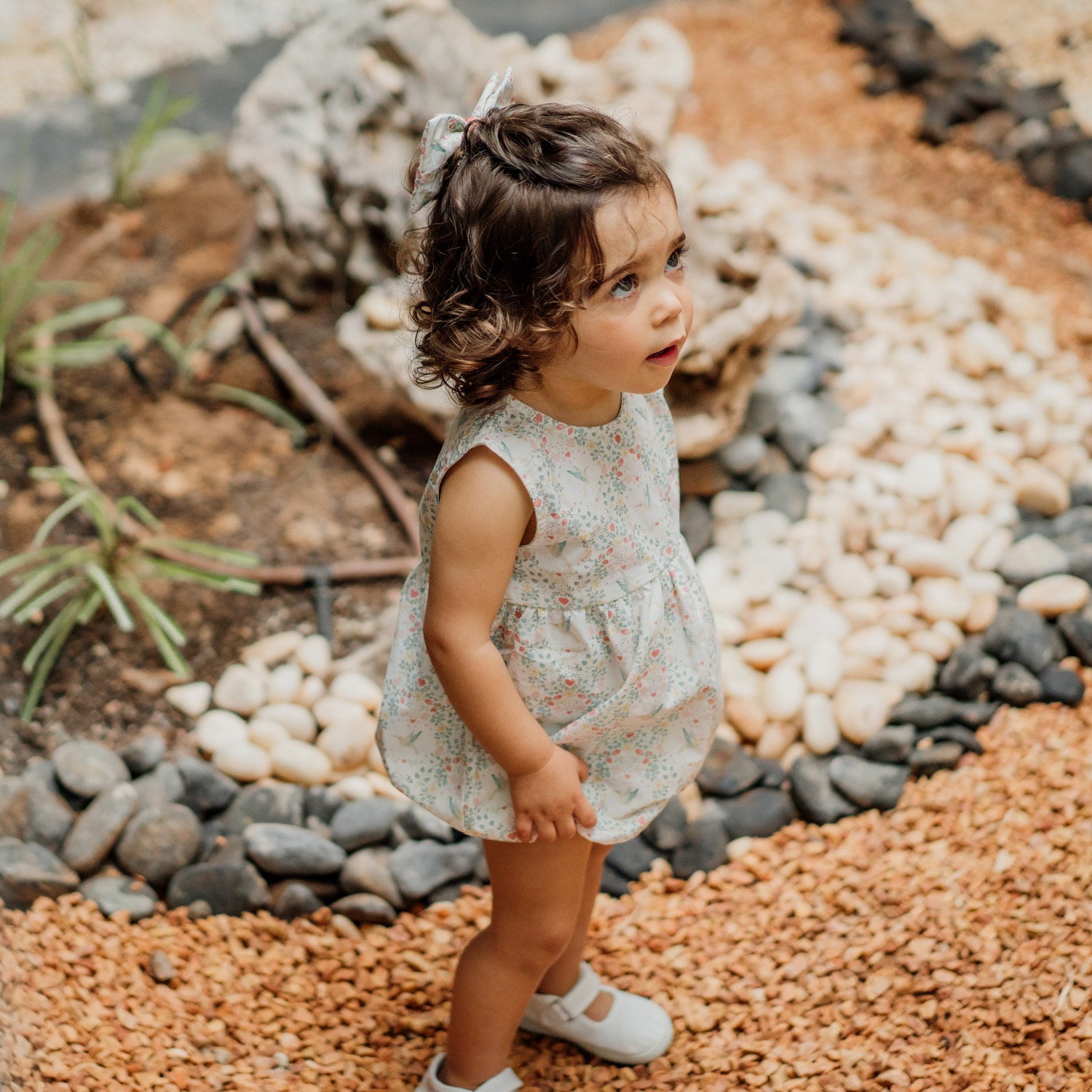 Baby Green Birds Classic Romper