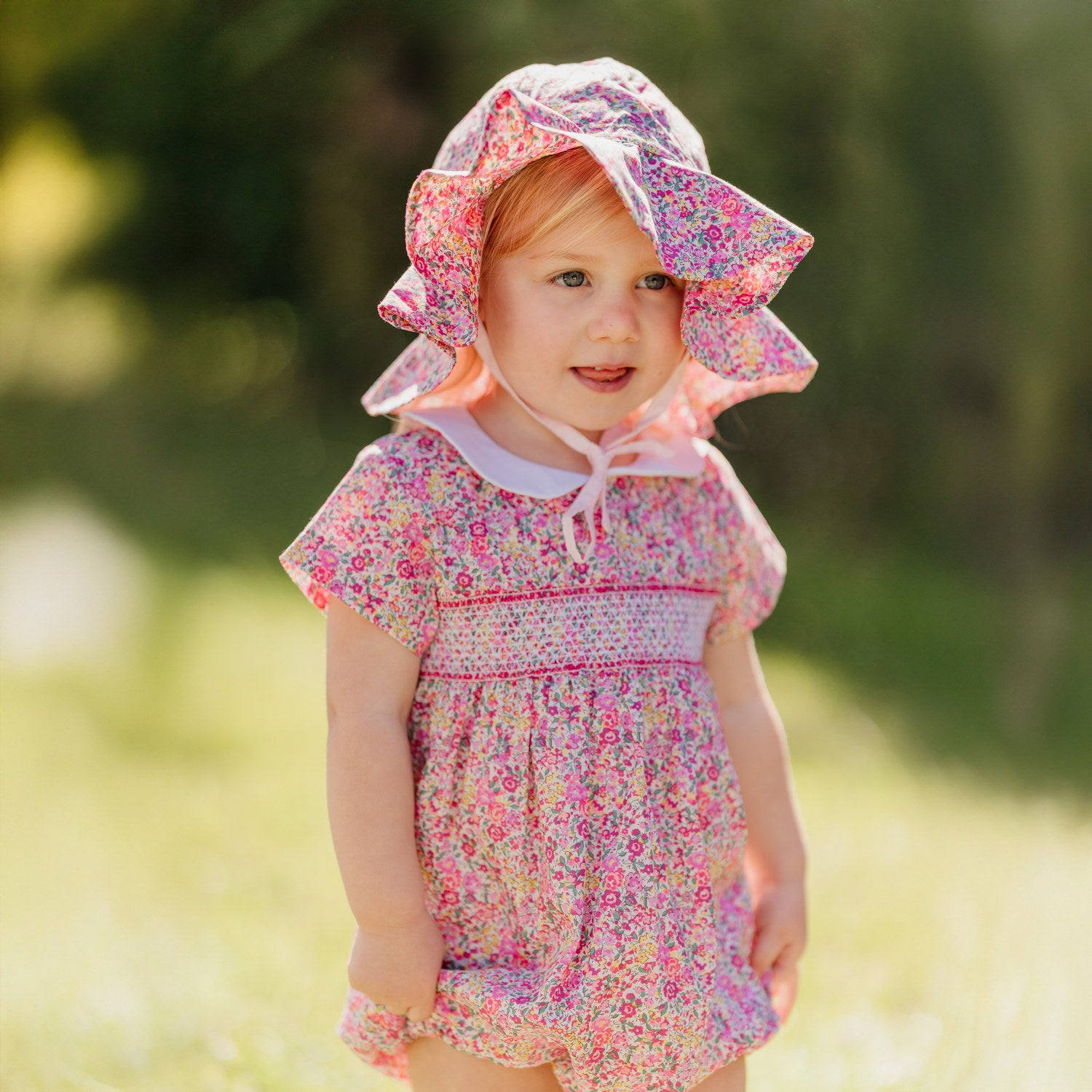 Baby Emma & Georgina Liberty Hand Smocked Romper