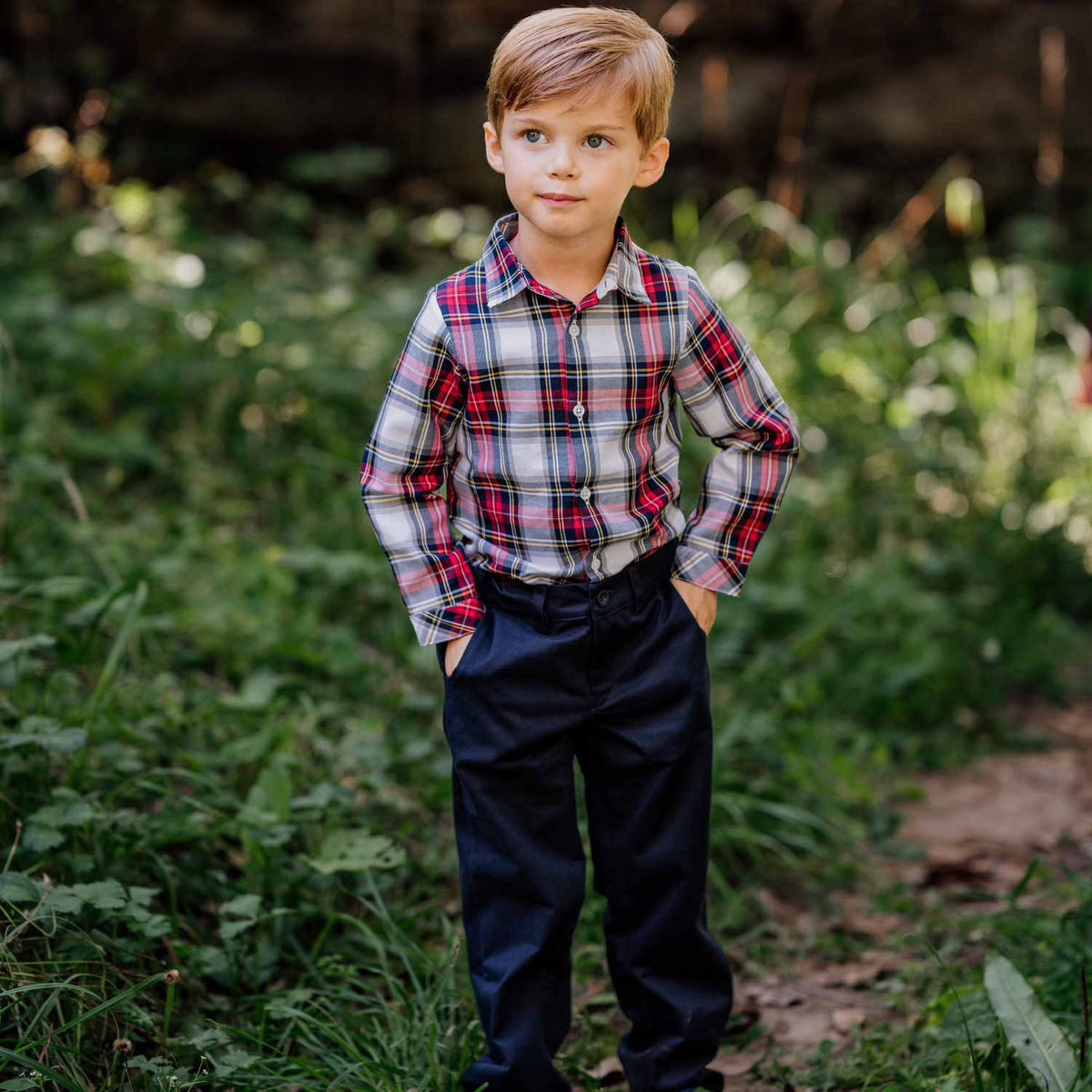 Boy Winterberry Tartan Shirt