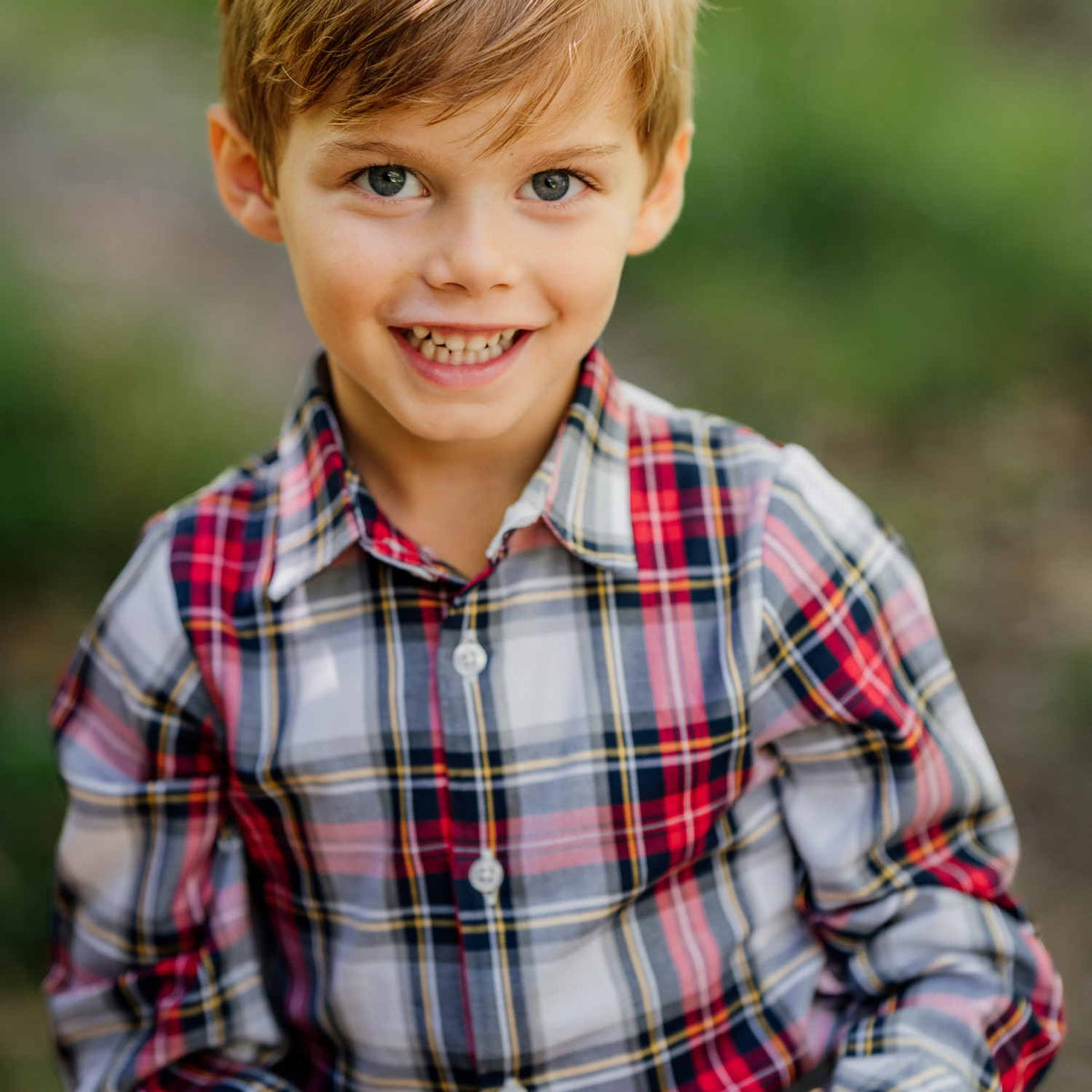 Boy Winterberry Tartan Shirt