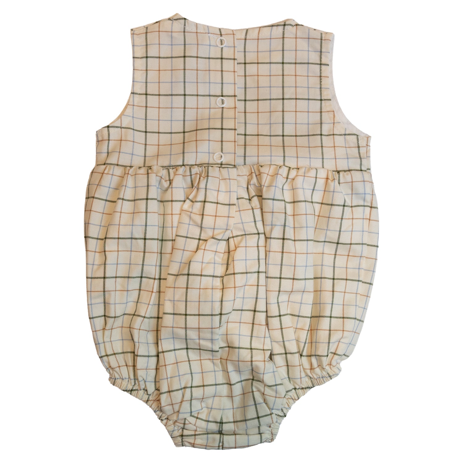 Baby Green Check Romper