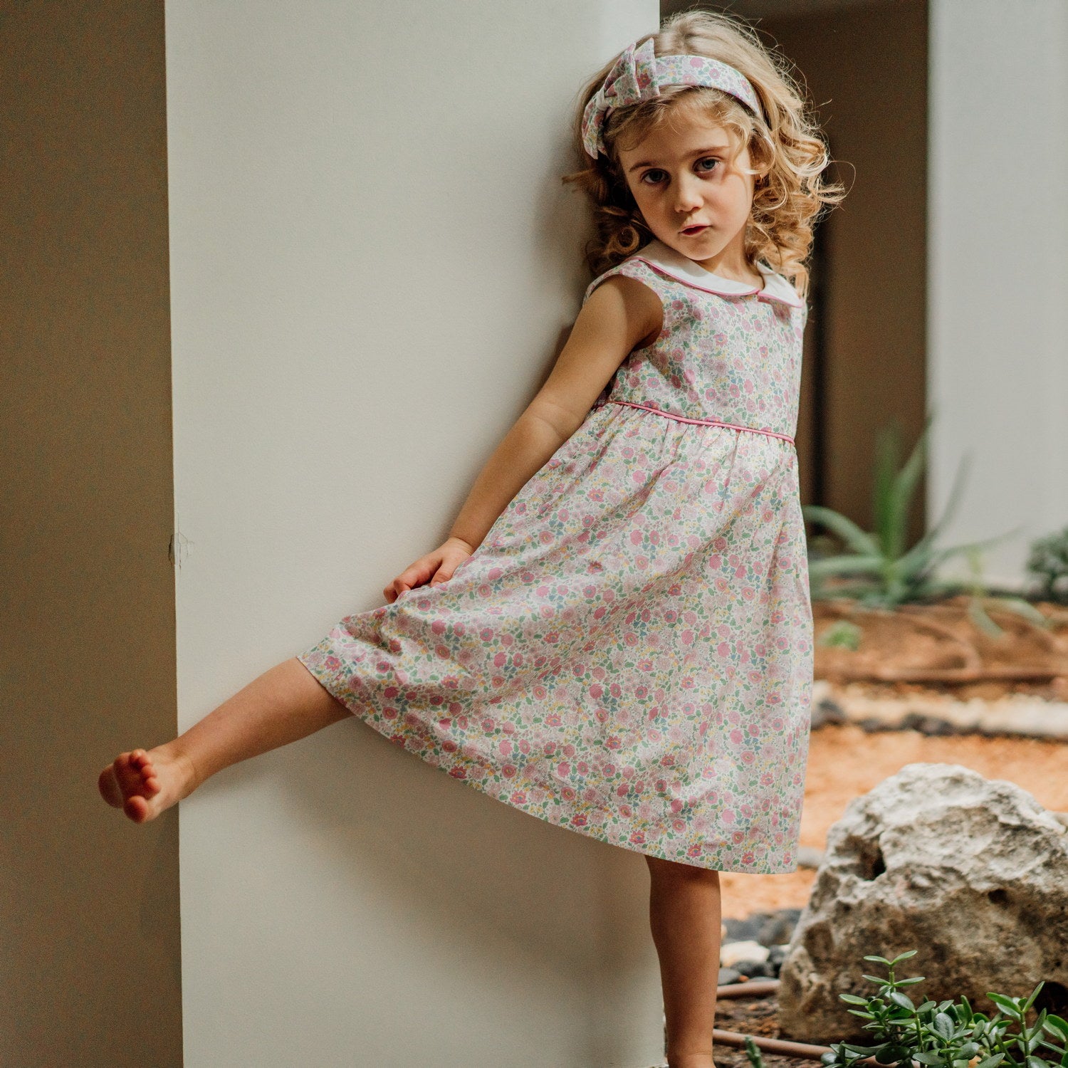 Girl Pink Floral Dress