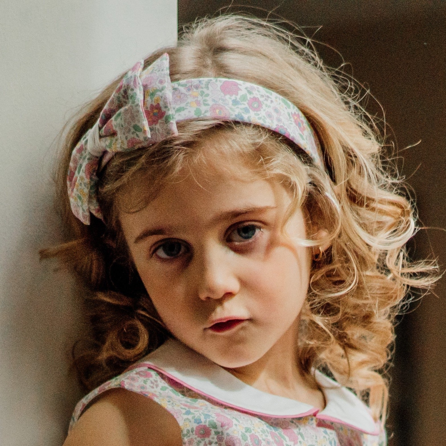 Girl Pink Floral Headband